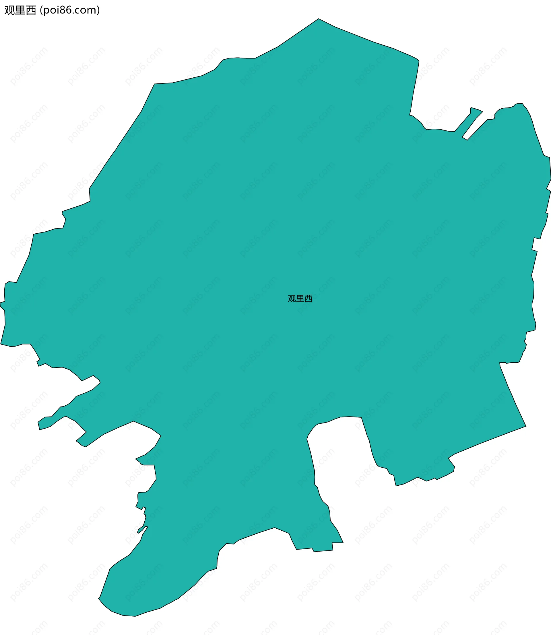观里西边界地图