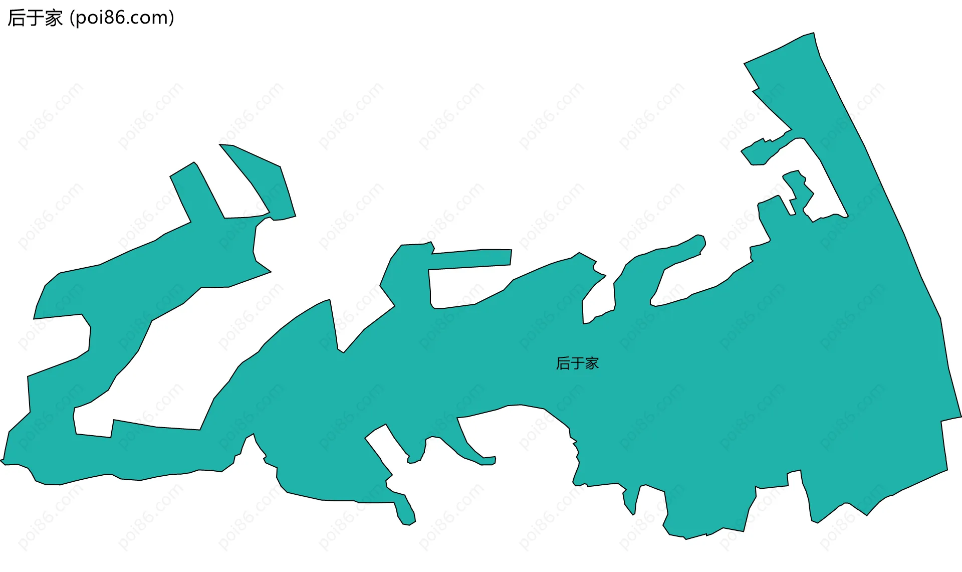 后于家边界地图