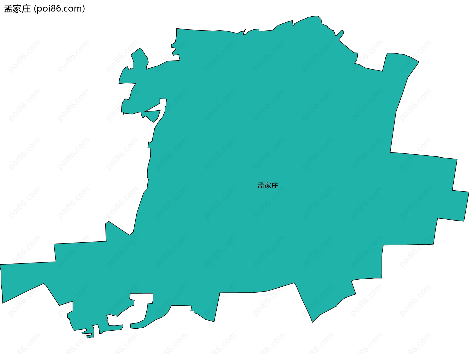 孟家庄边界地图