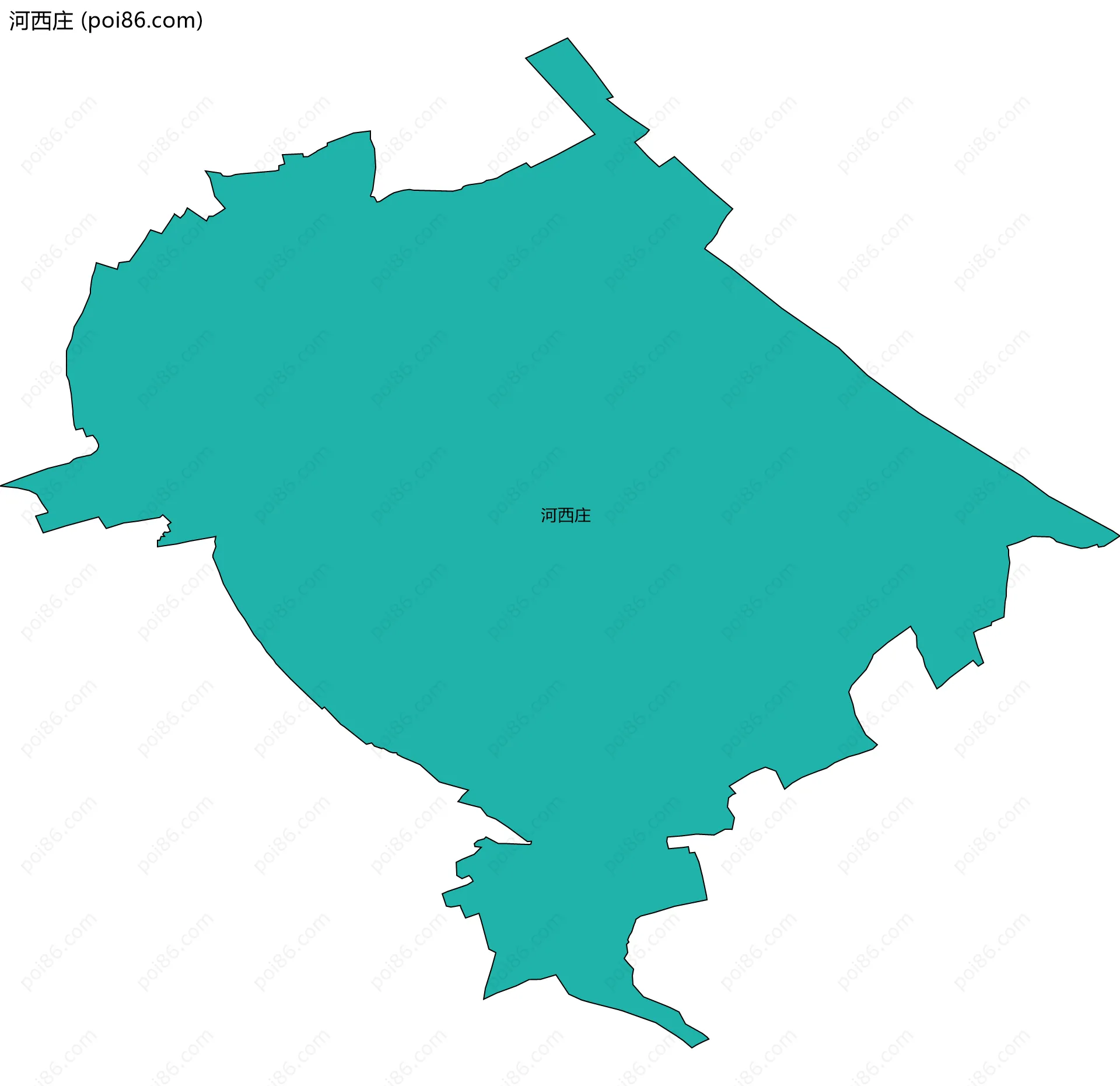 河西庄边界地图