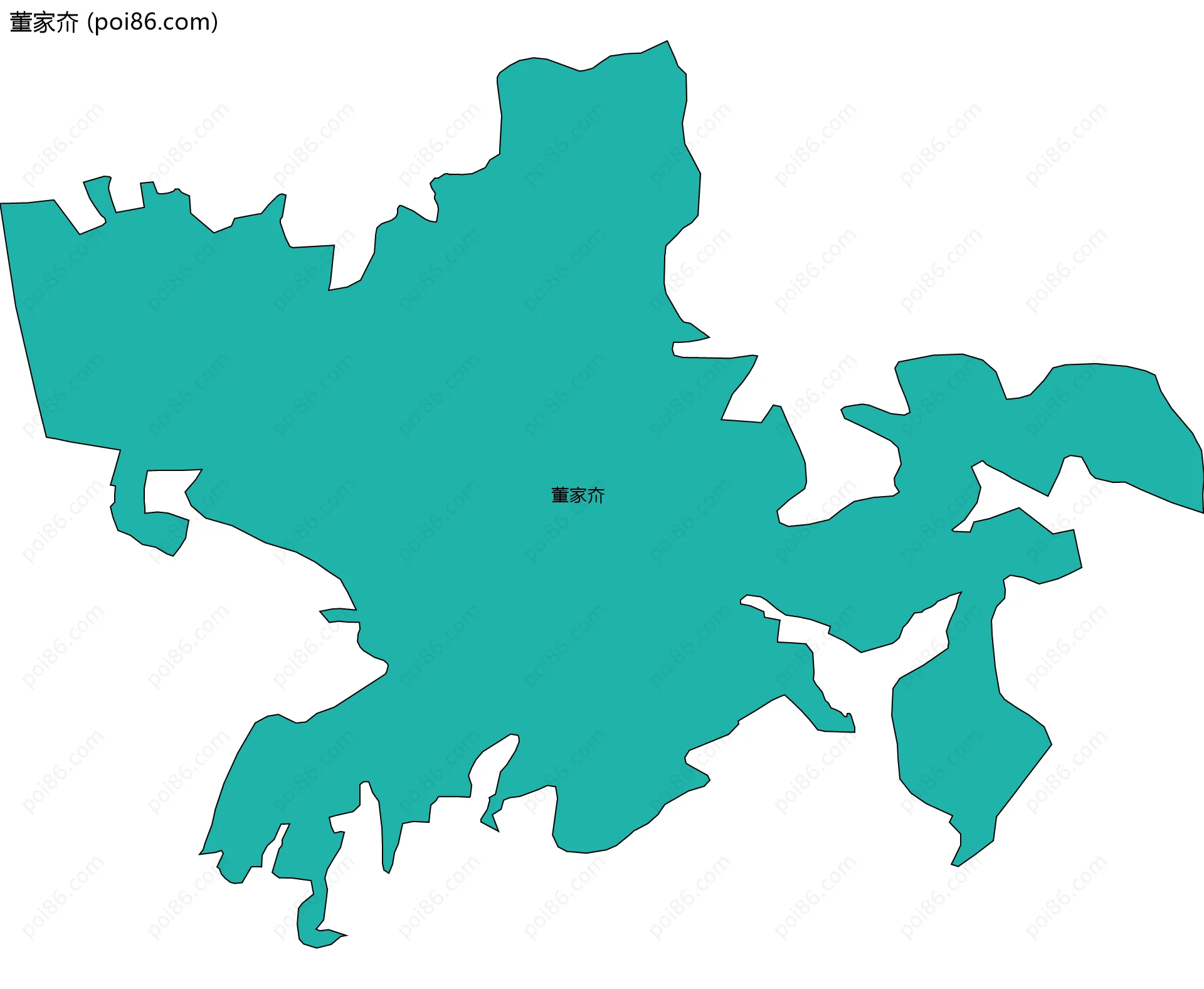 董家夼边界地图