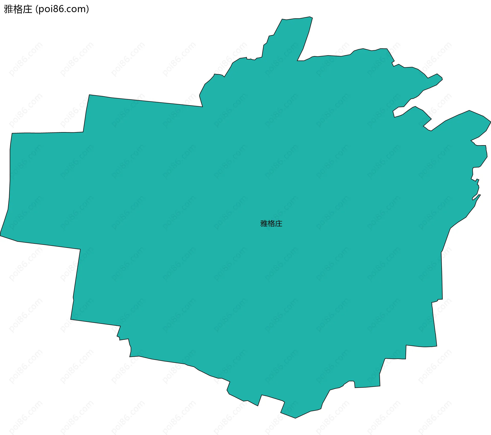 雅格庄边界地图