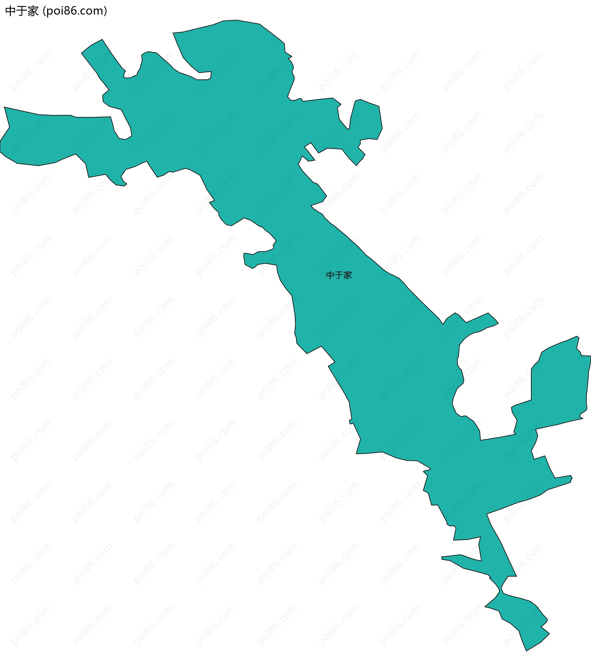 中于家边界地图