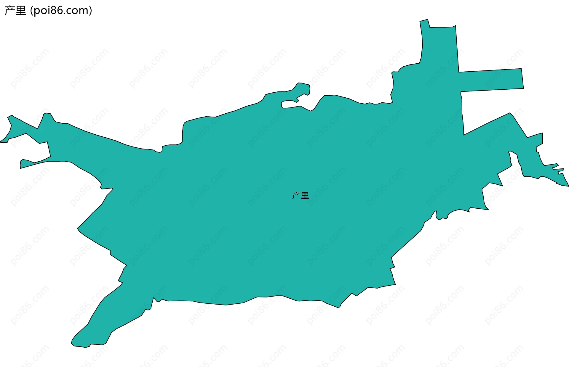 产里边界地图