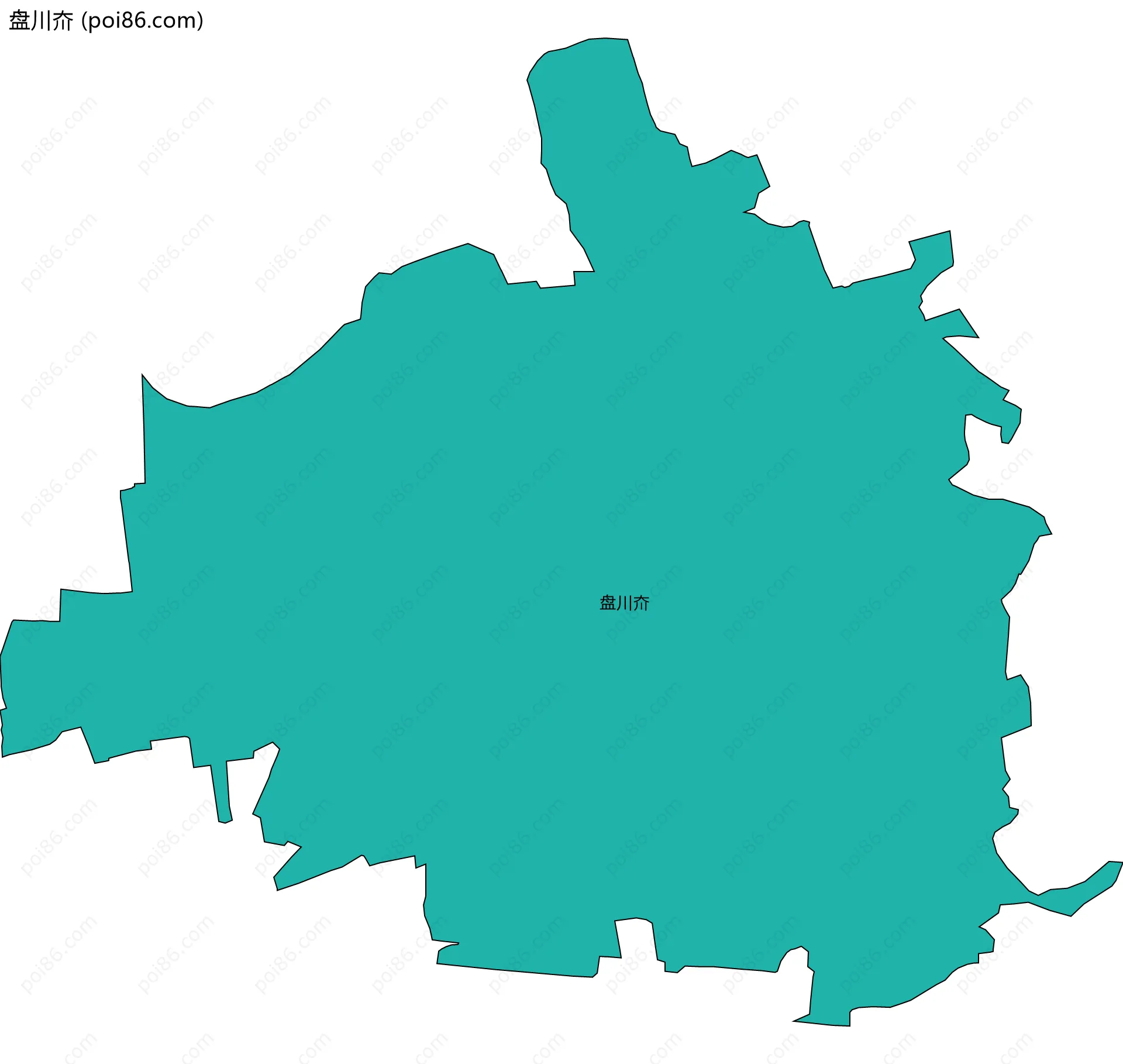 盘川夼边界地图