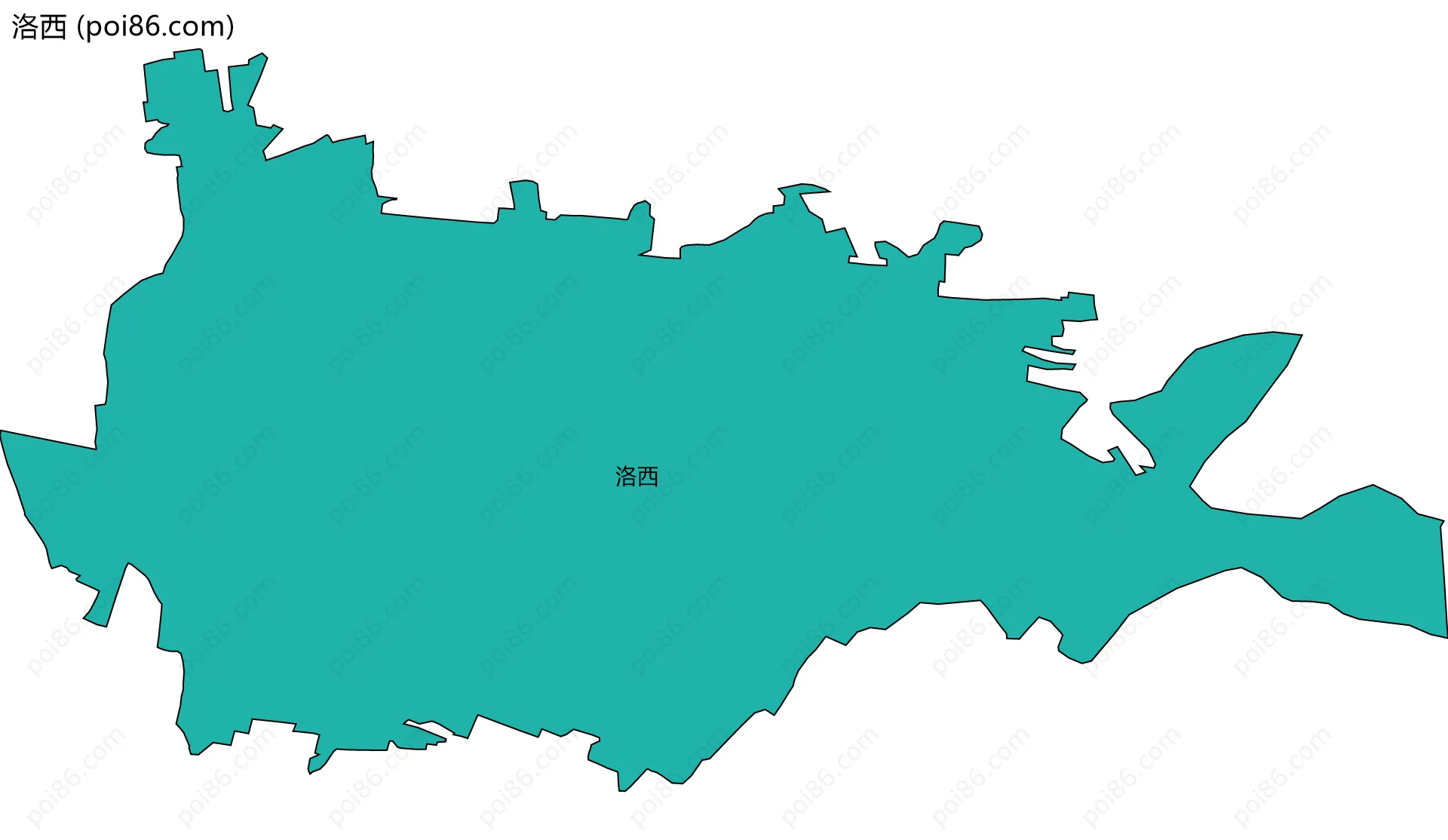 洛西边界地图