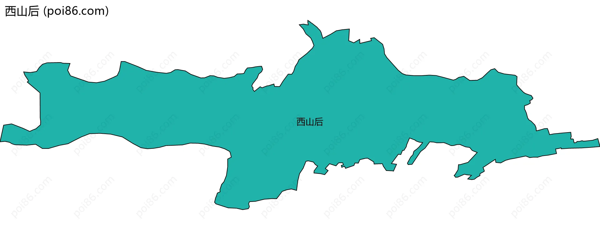 西山后边界地图