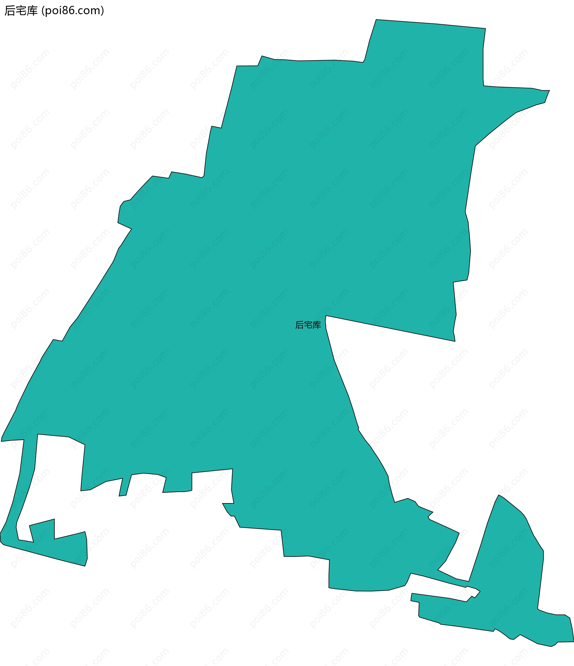 后宅库边界地图