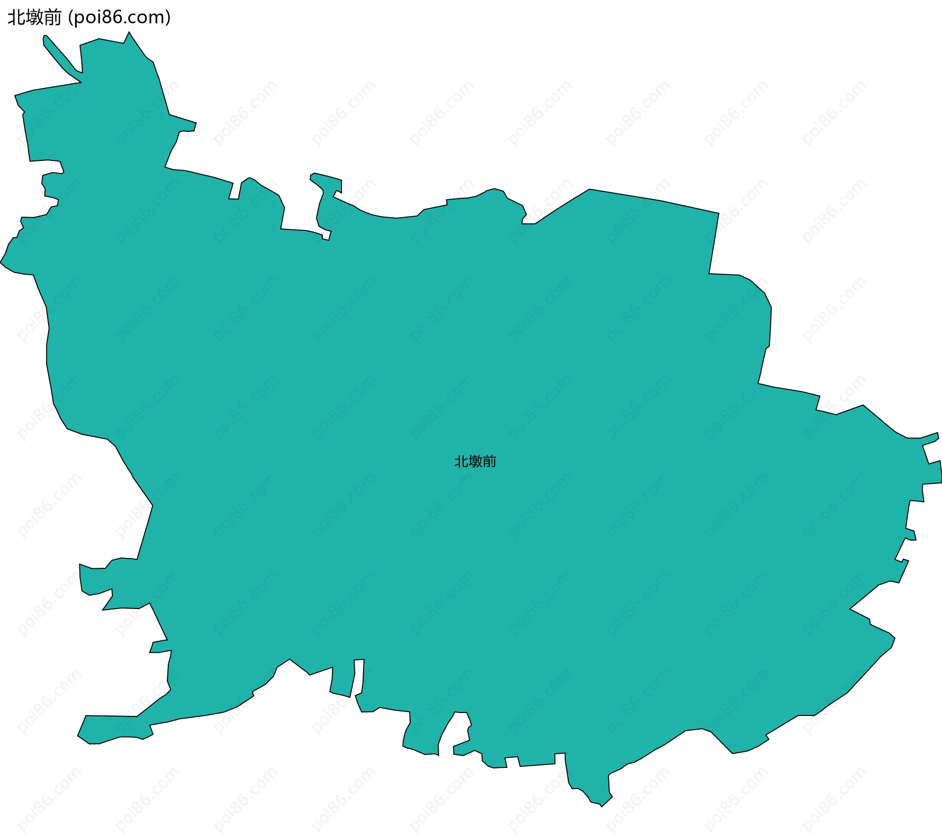 北墩前边界地图