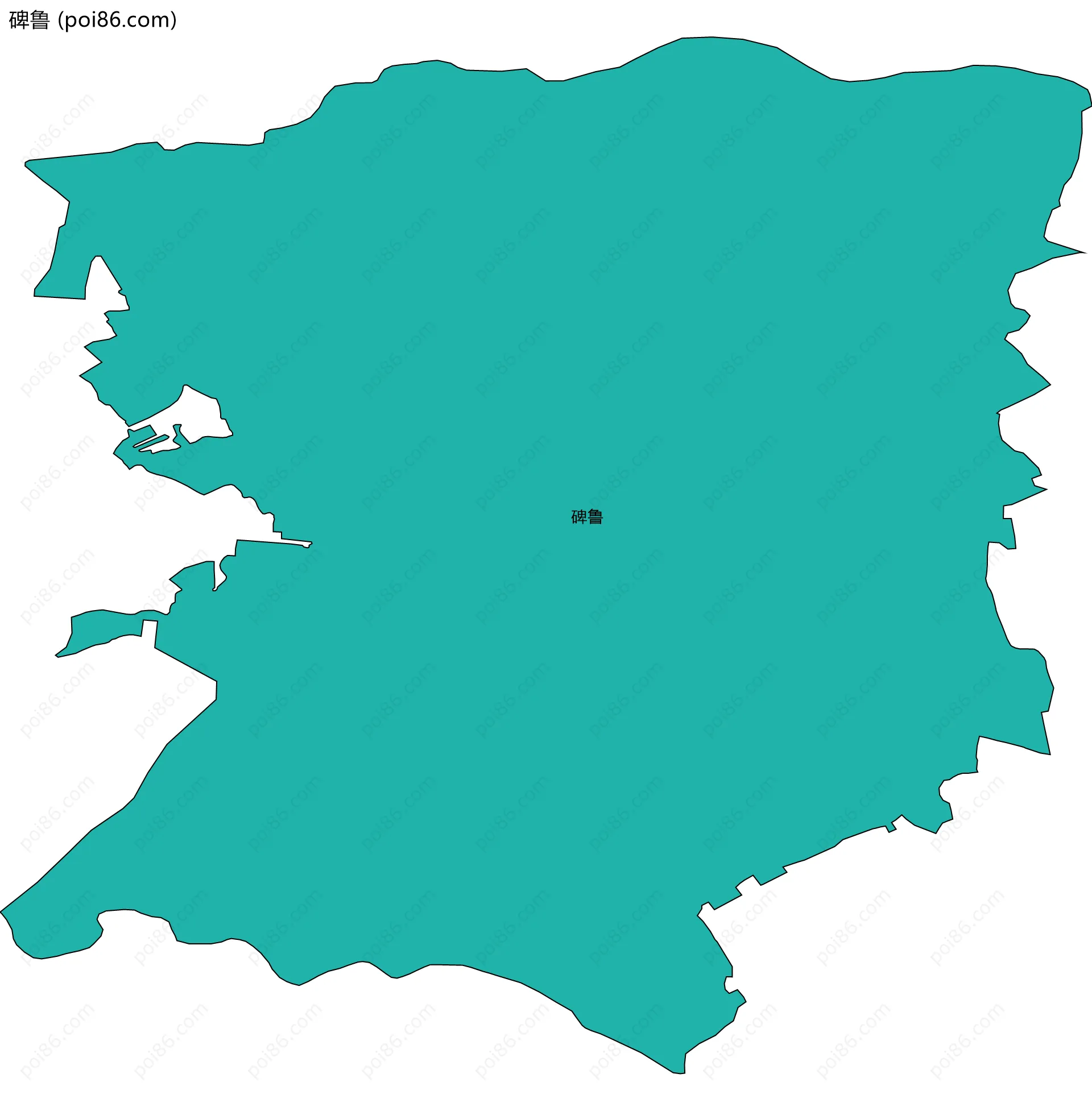 碑鲁边界地图