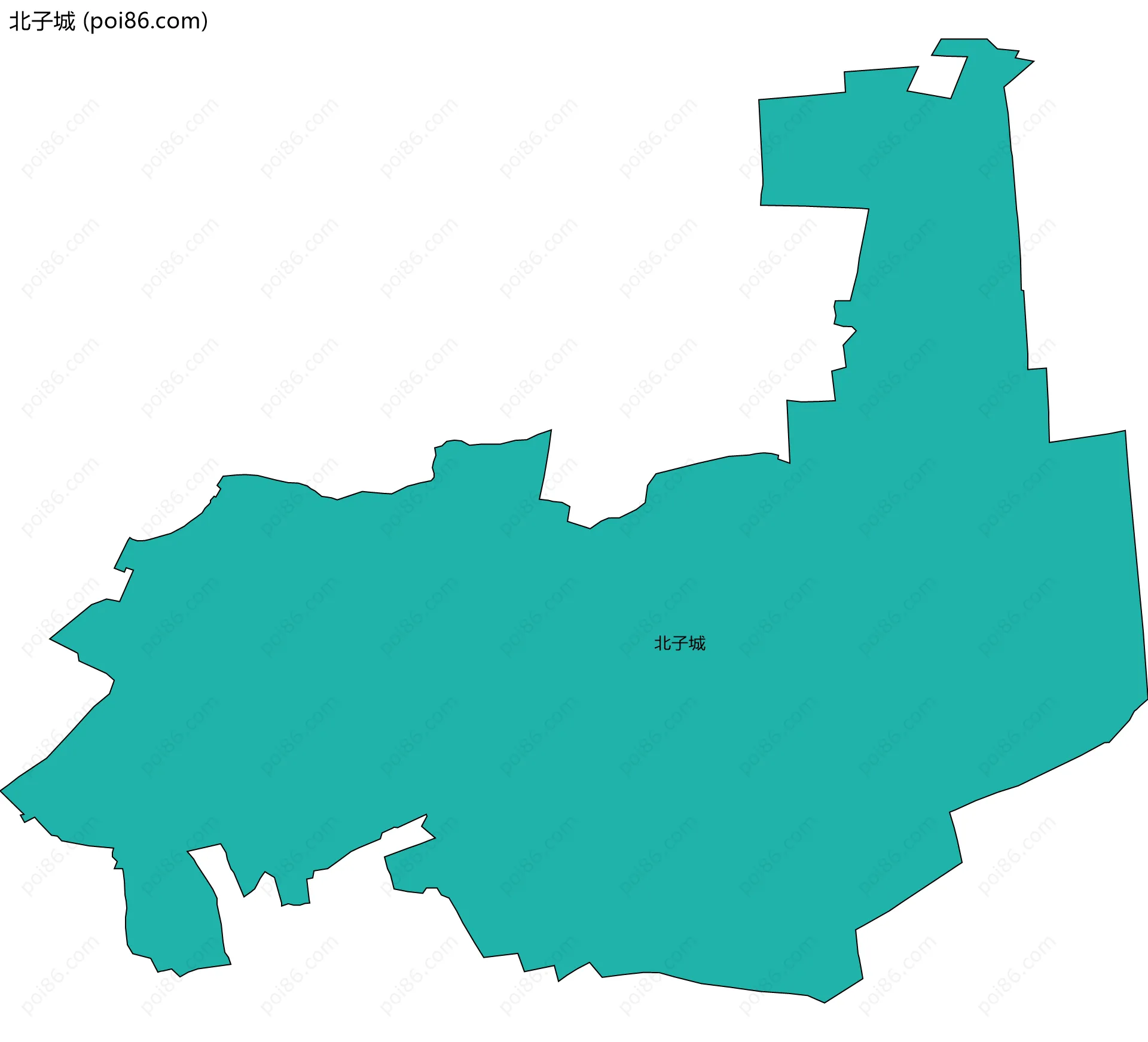 北子城边界地图