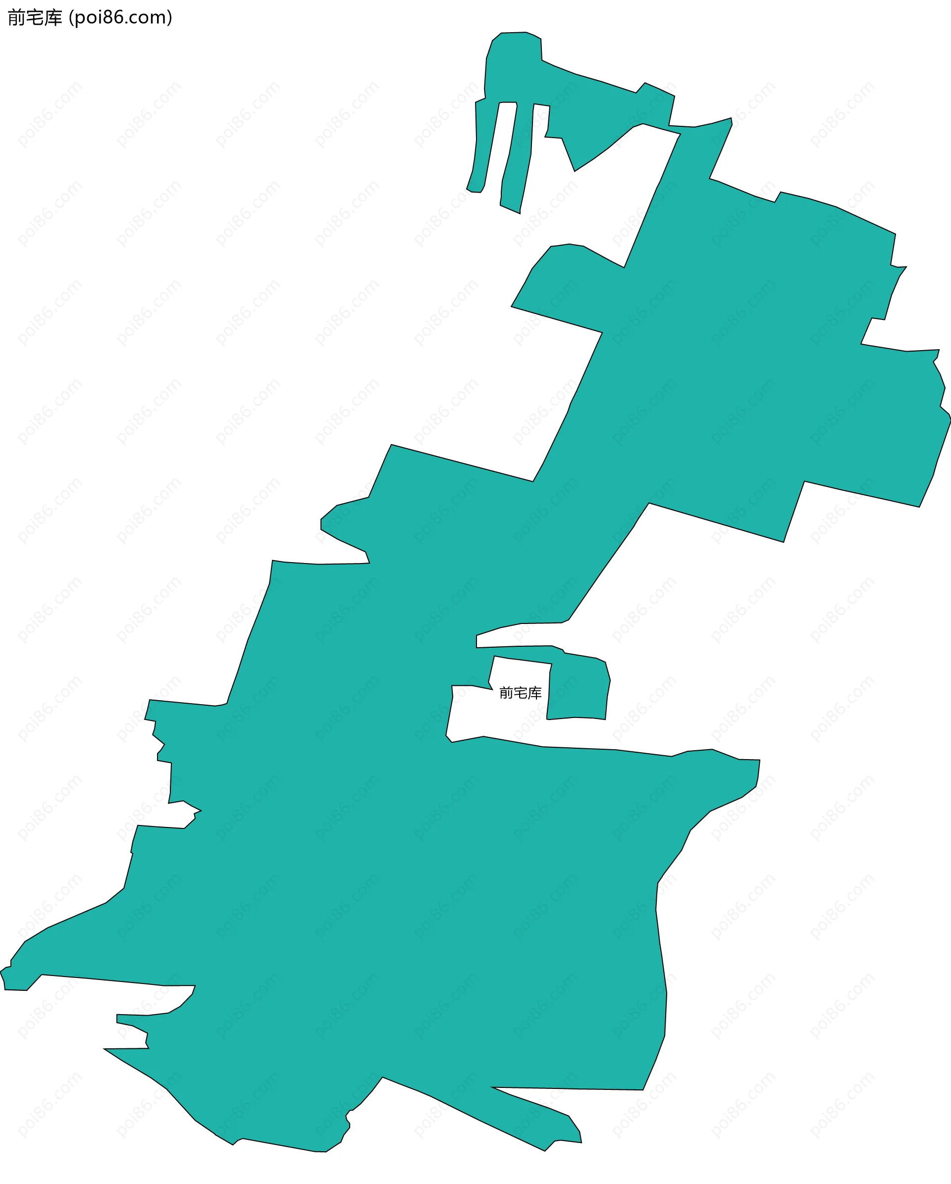 前宅库边界地图