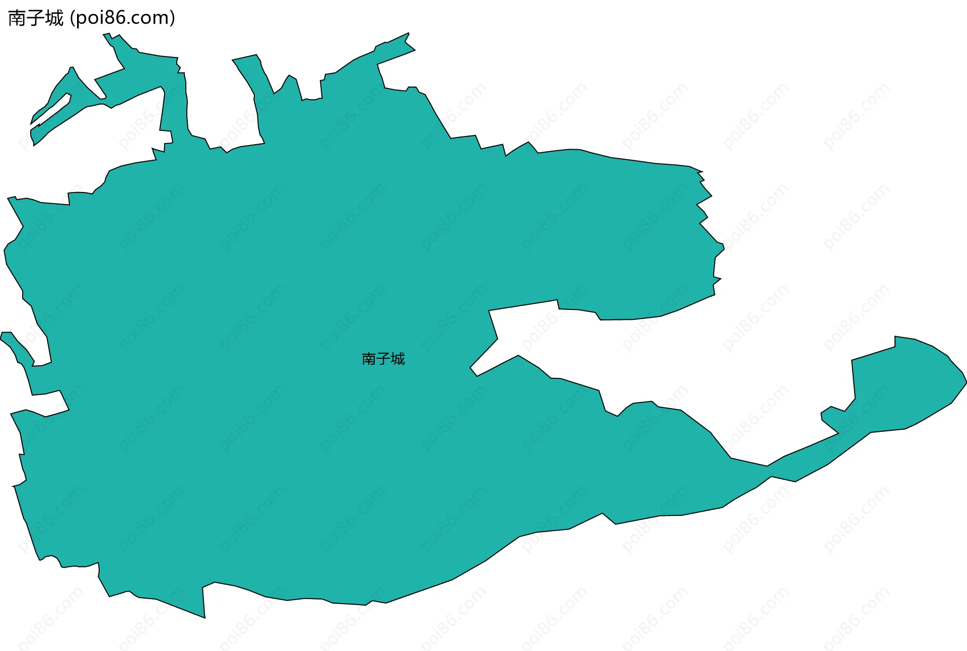 南子城边界地图