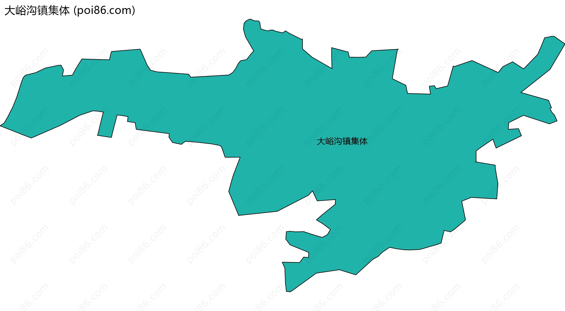 大峪沟镇集体边界地图