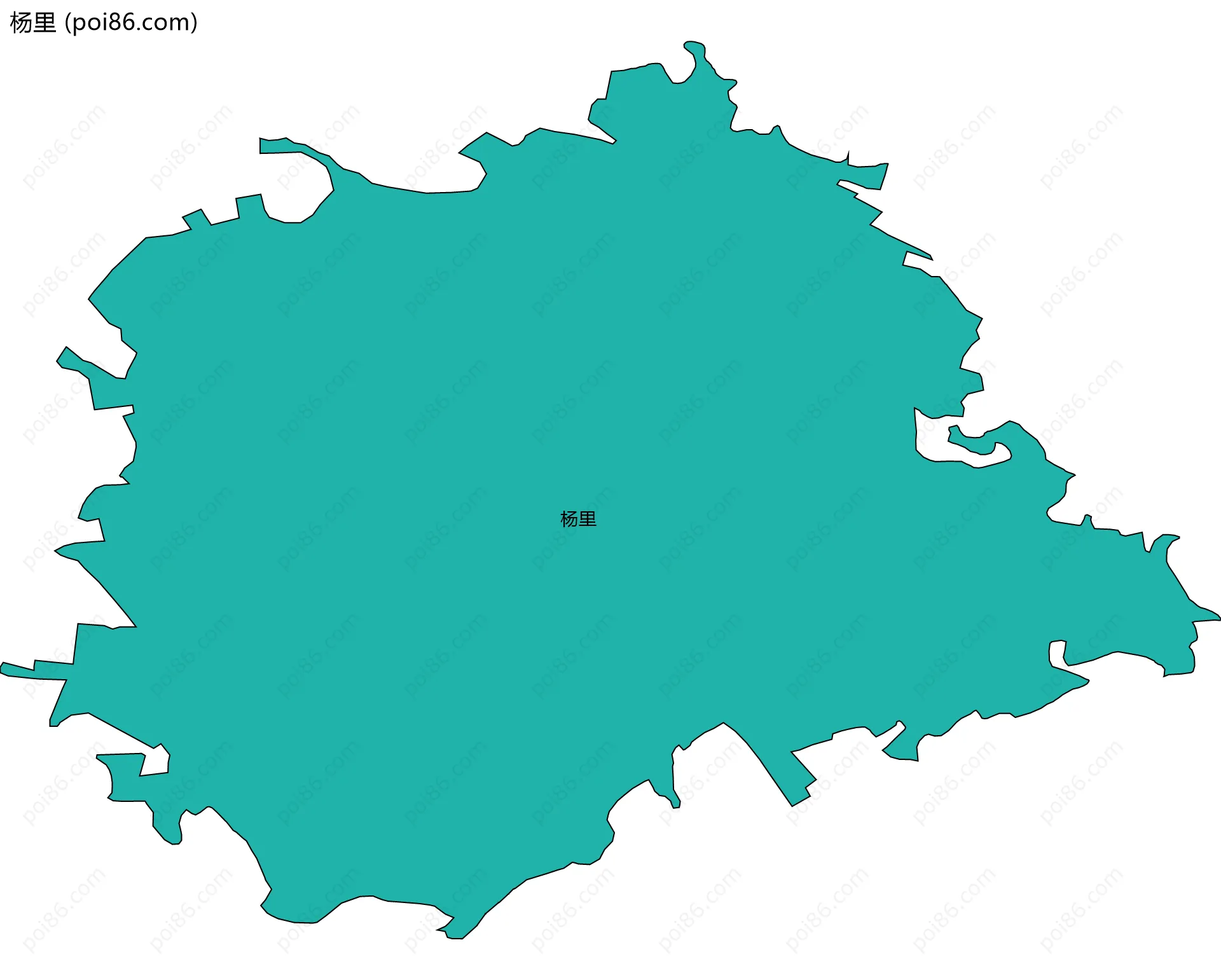 杨里边界地图