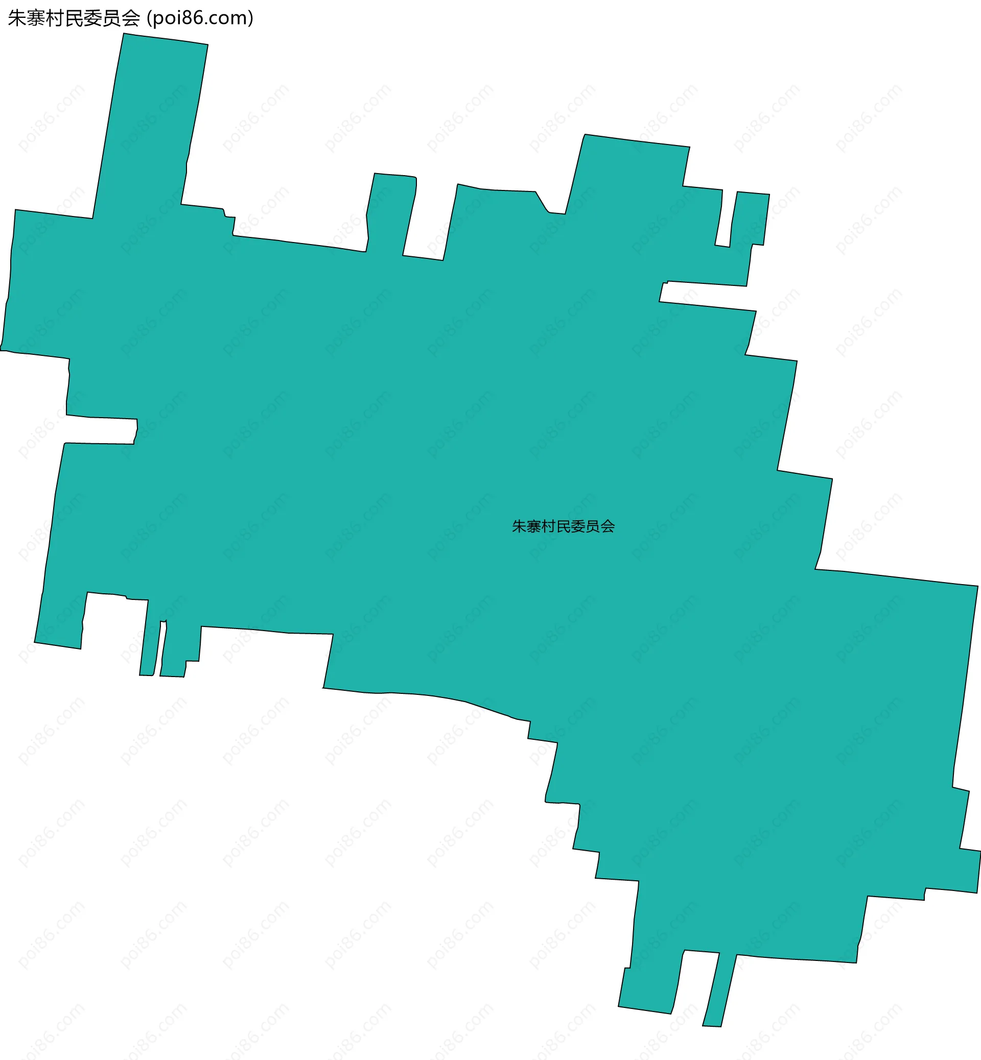 朱寨村民委员会边界地图