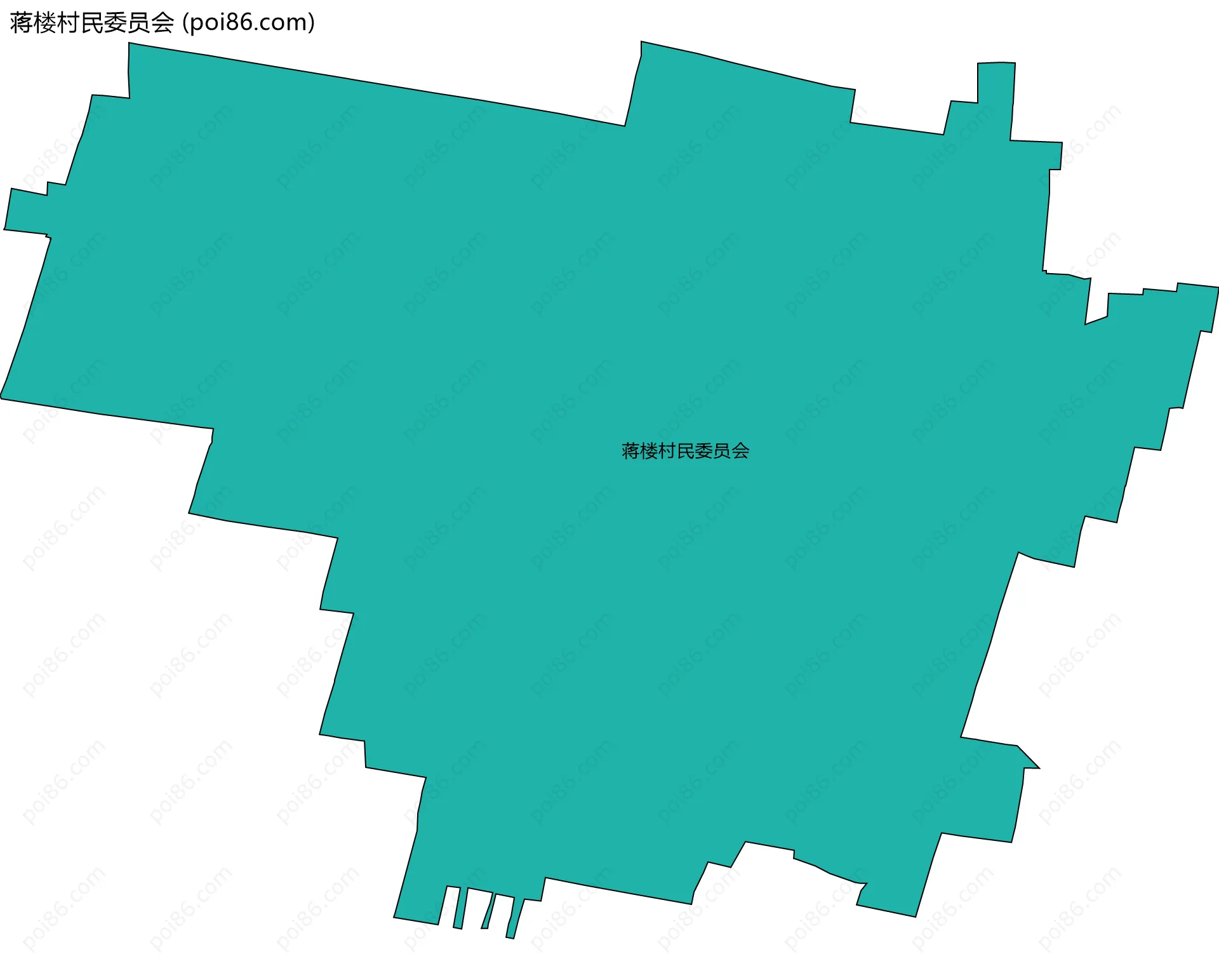 蒋楼村民委员会边界地图