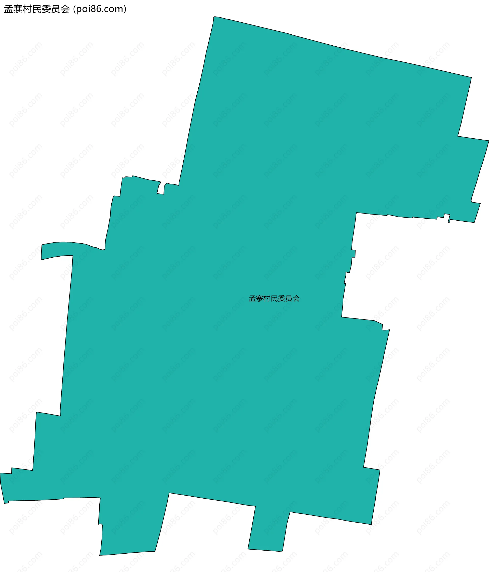 孟寨村民委员会边界地图