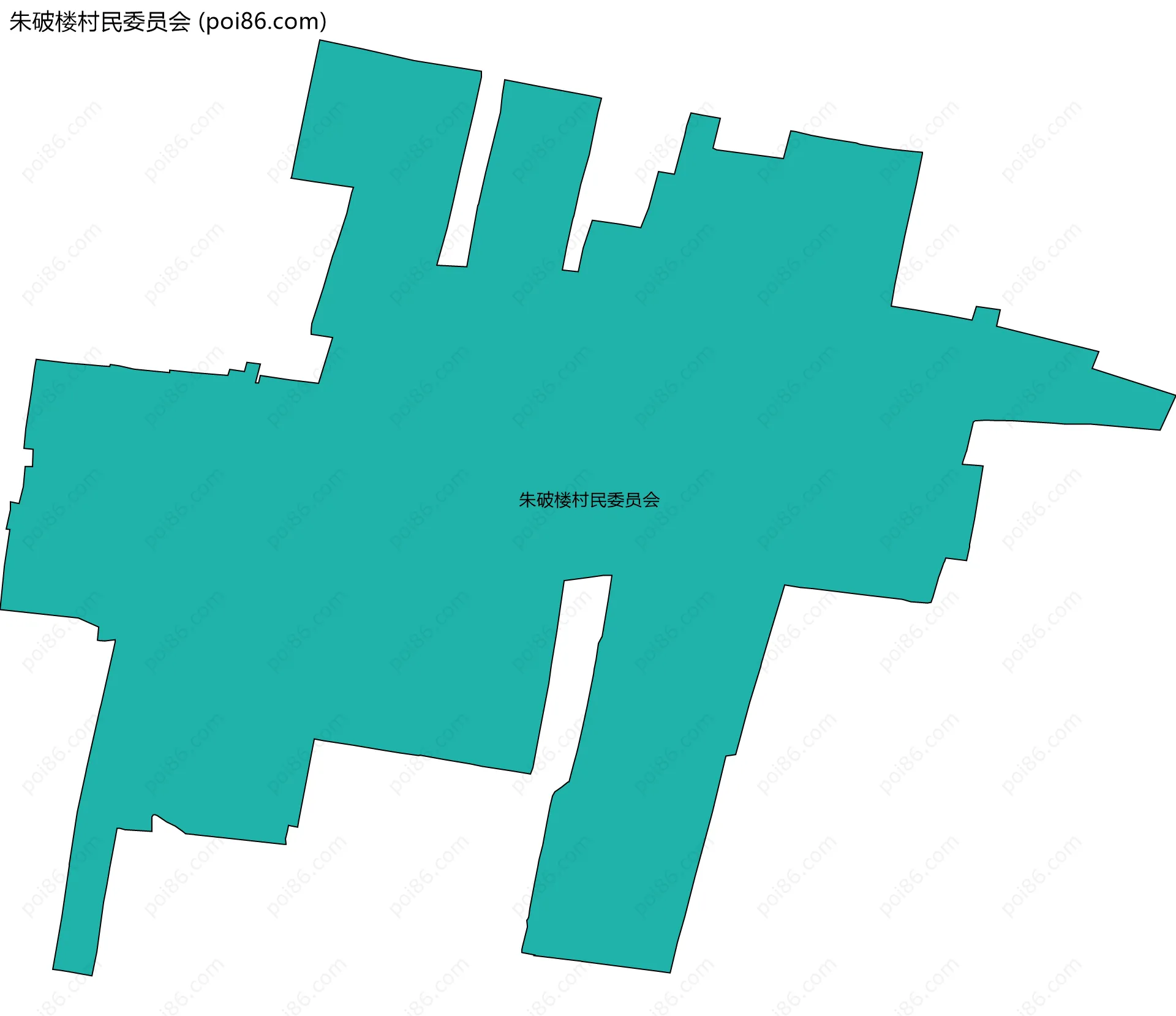 朱破楼村民委员会边界地图