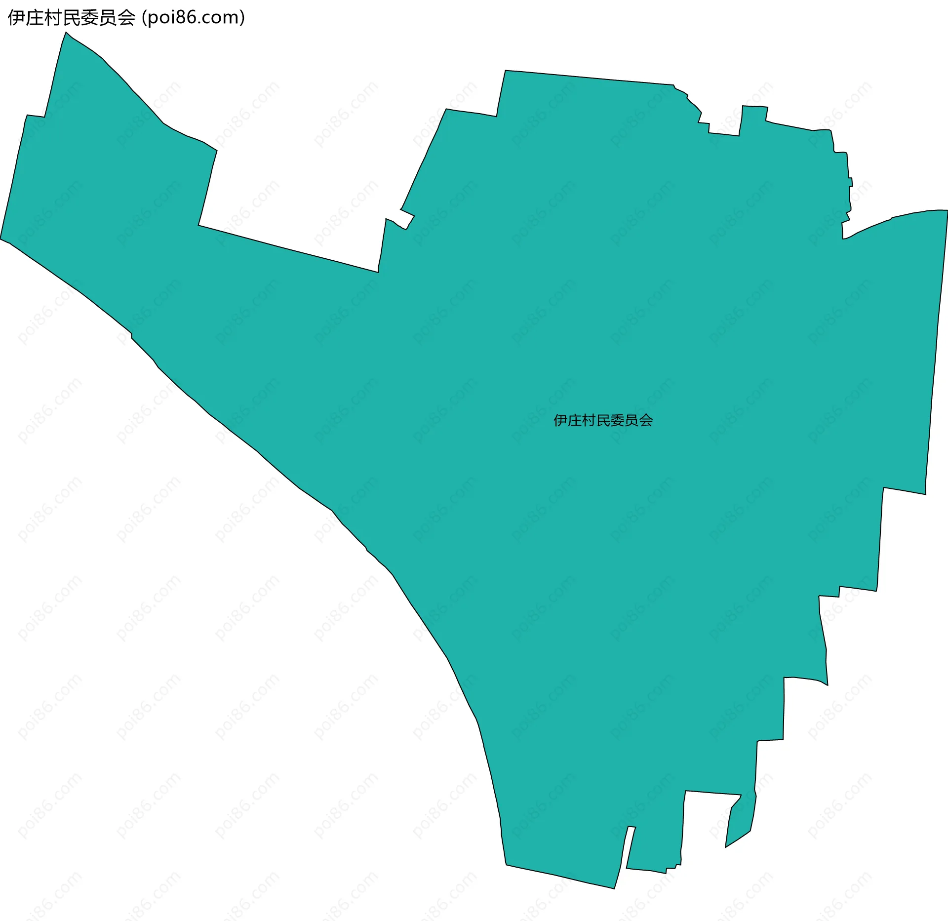 伊庄村民委员会边界地图