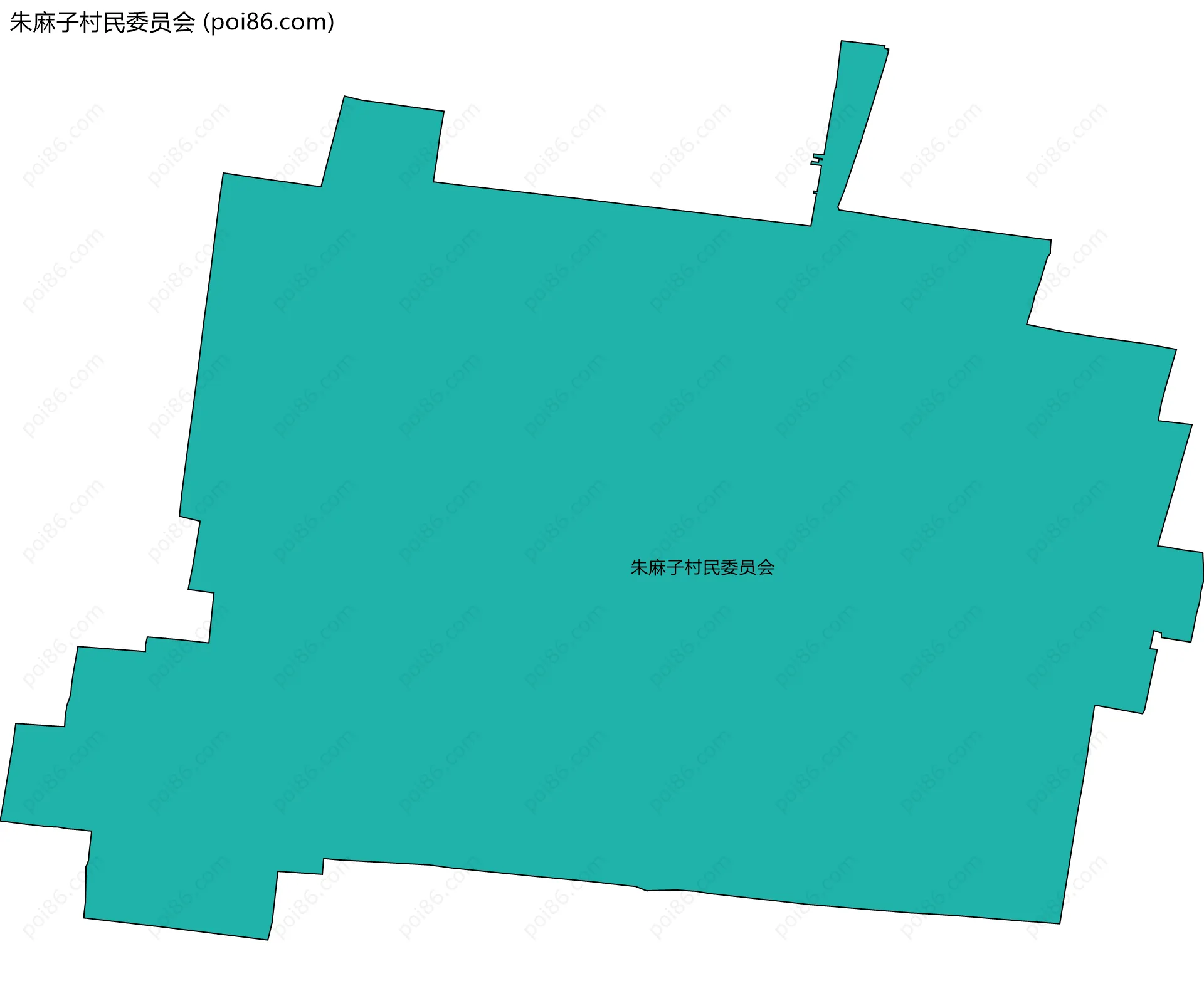 朱麻子村民委员会边界地图