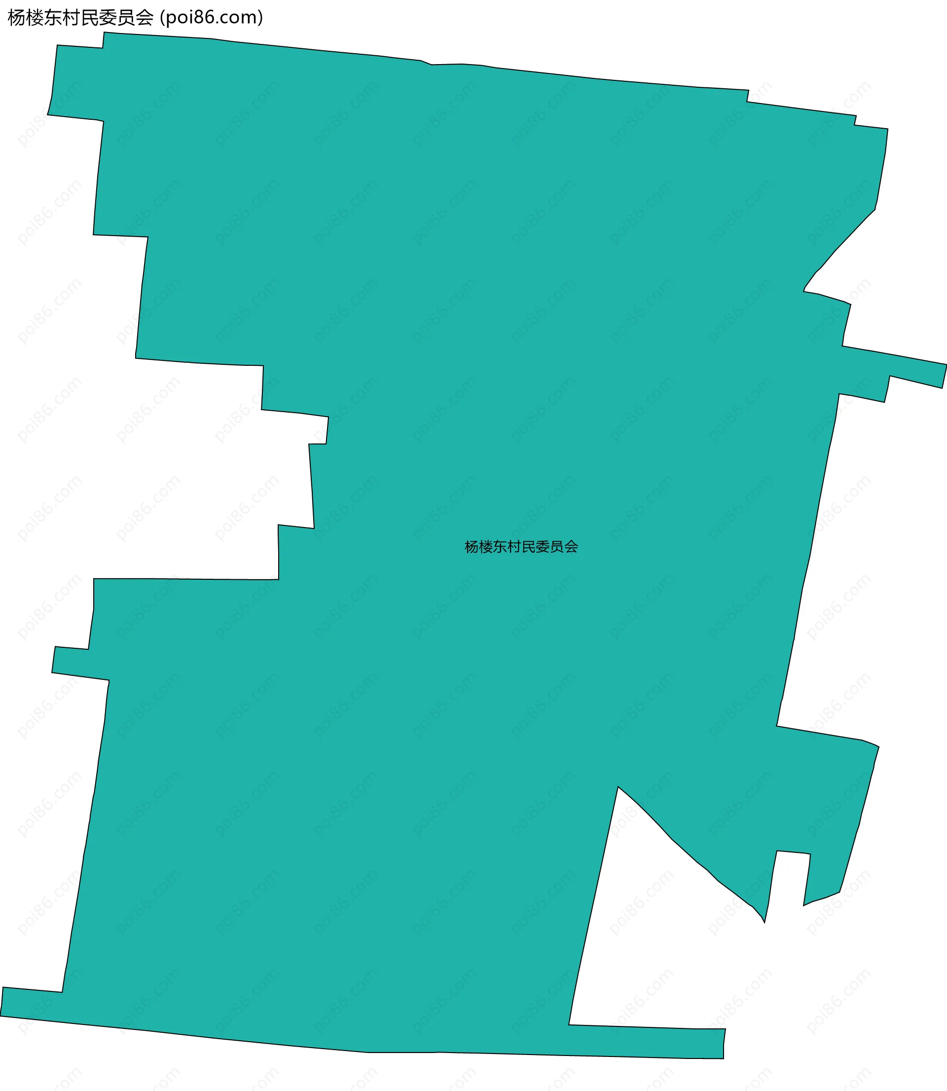 杨楼东村民委员会边界地图