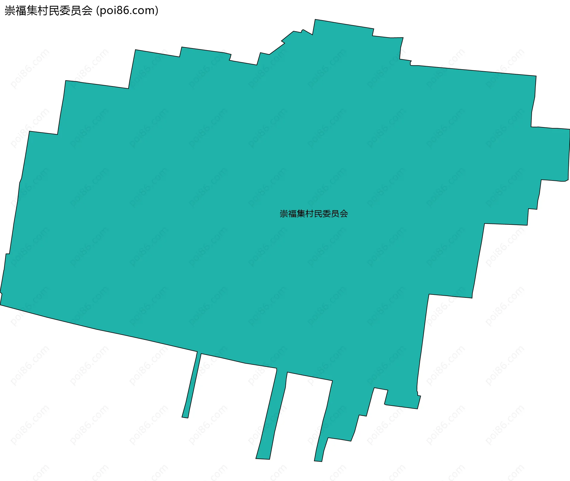 崇福集村民委员会边界地图