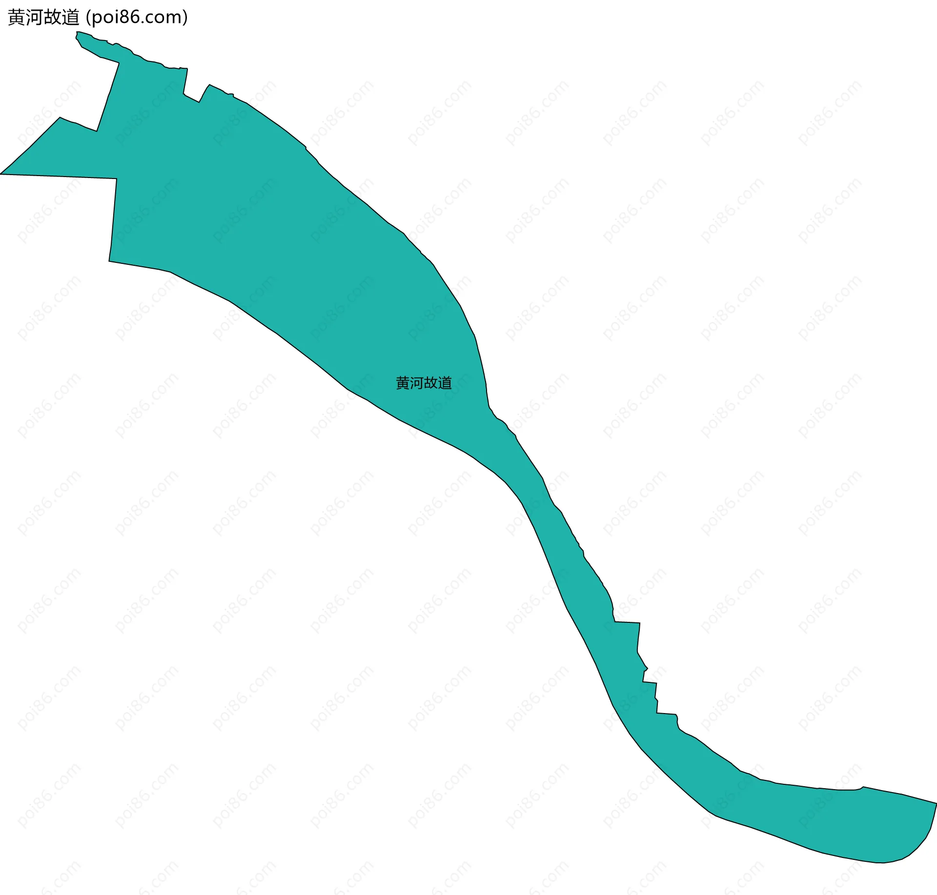 黄河故道边界地图