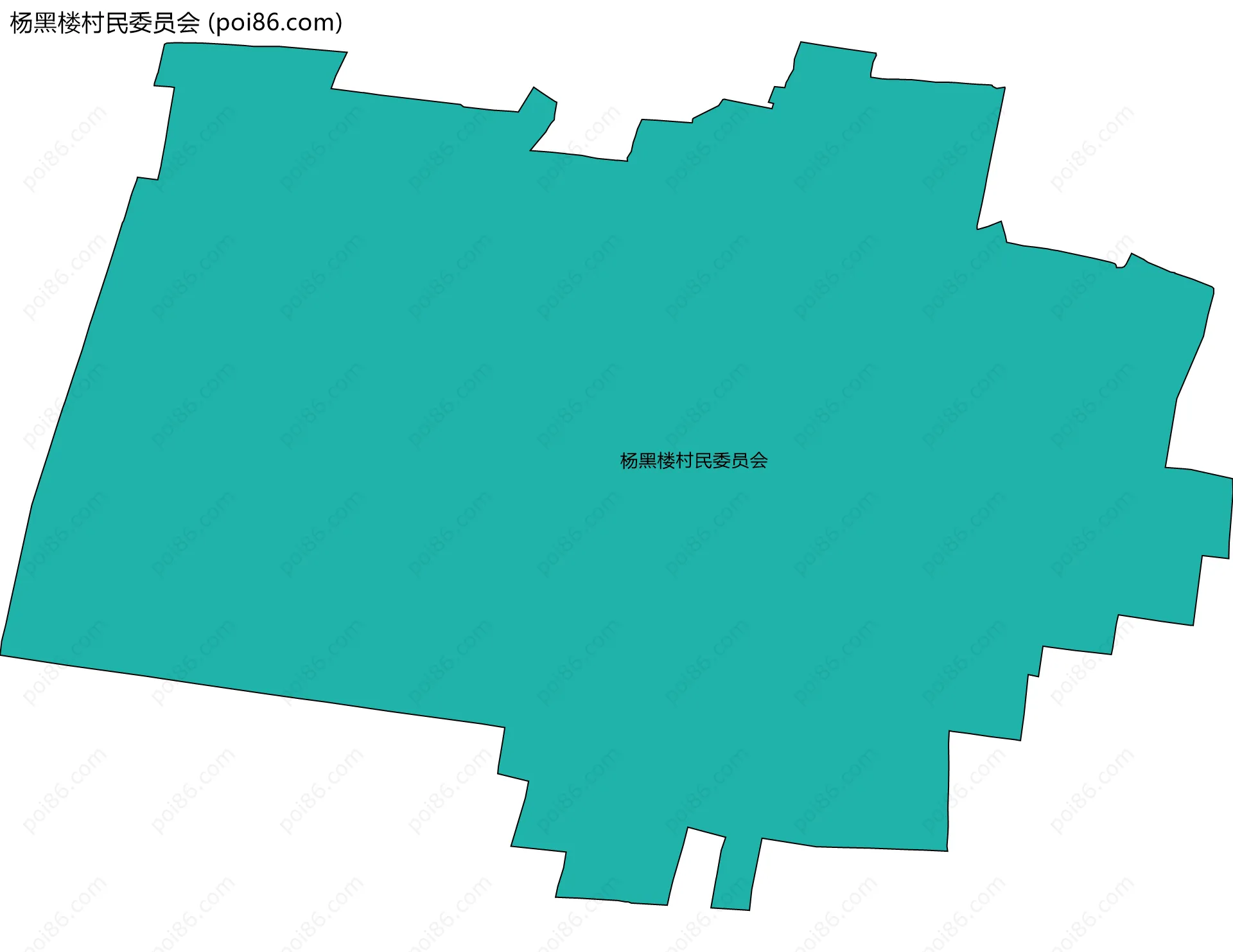 杨黑楼村民委员会边界地图