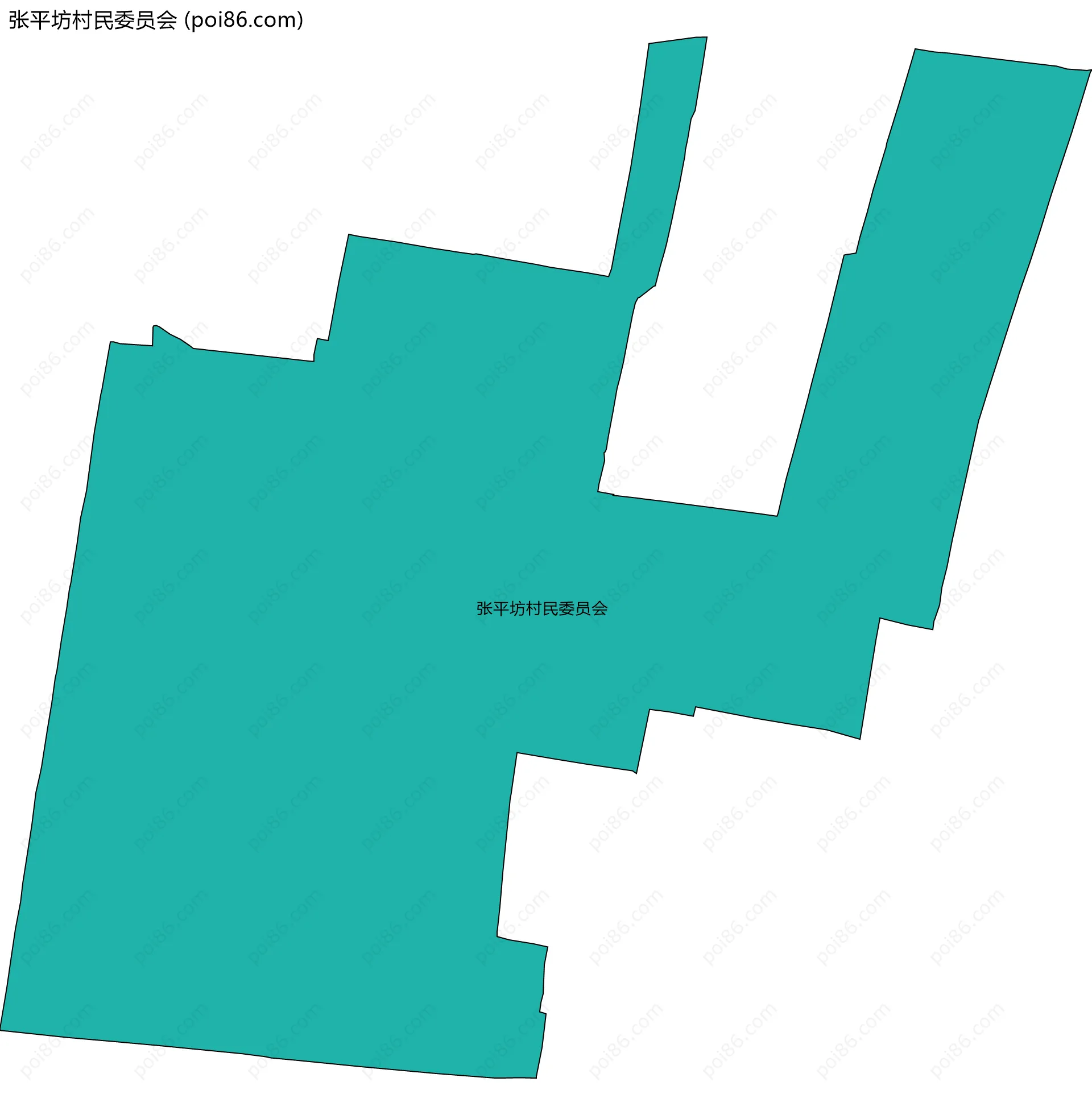 张平坊村民委员会边界地图