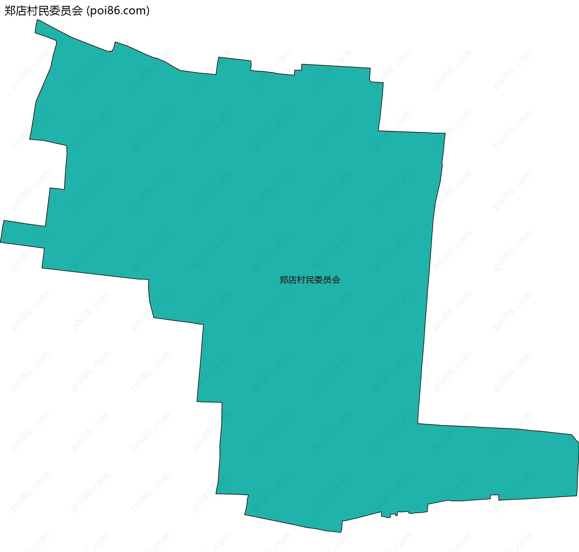 郑店村民委员会边界地图