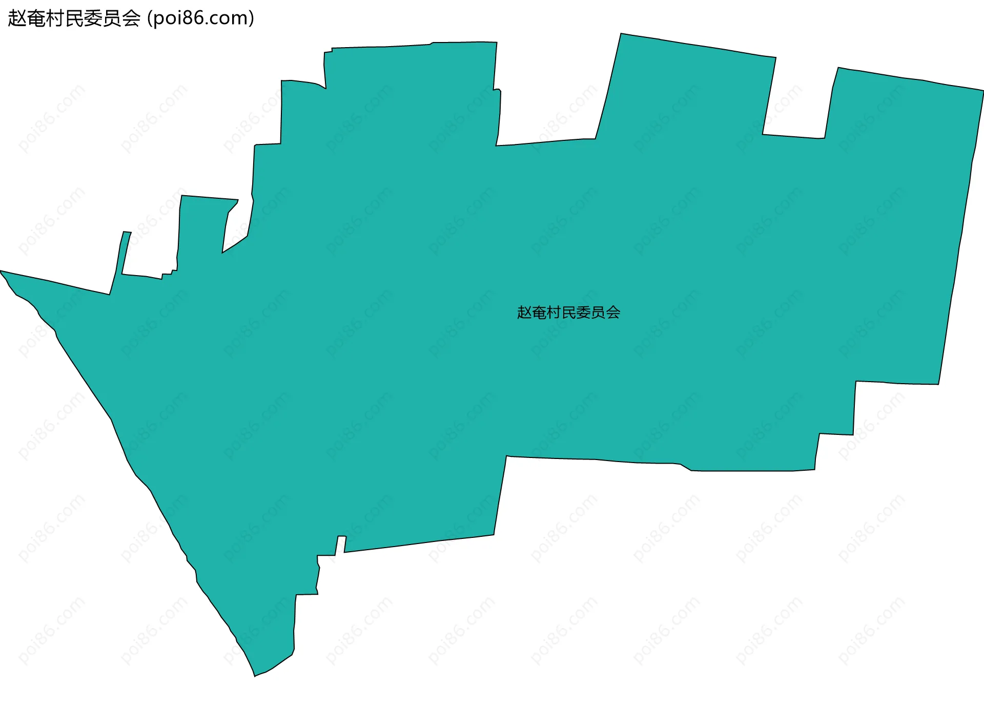 赵奄村民委员会边界地图