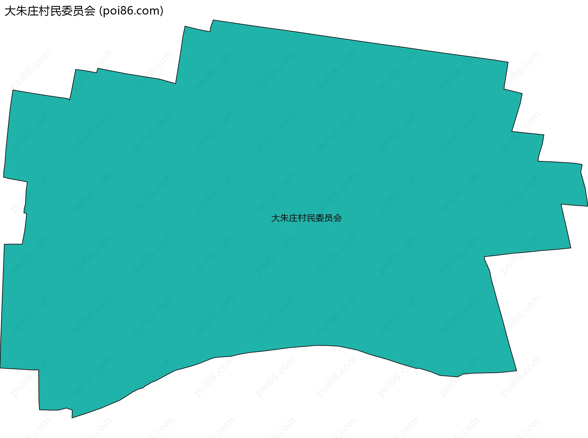 大朱庄村民委员会边界地图