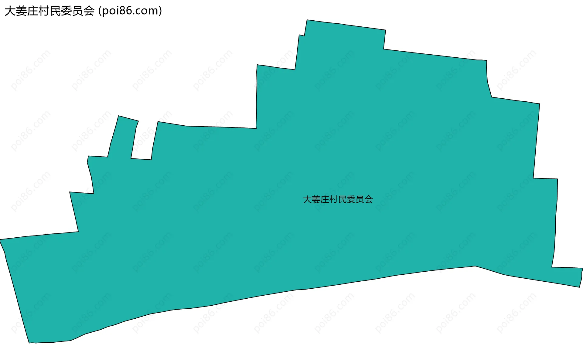 大姜庄村民委员会边界地图