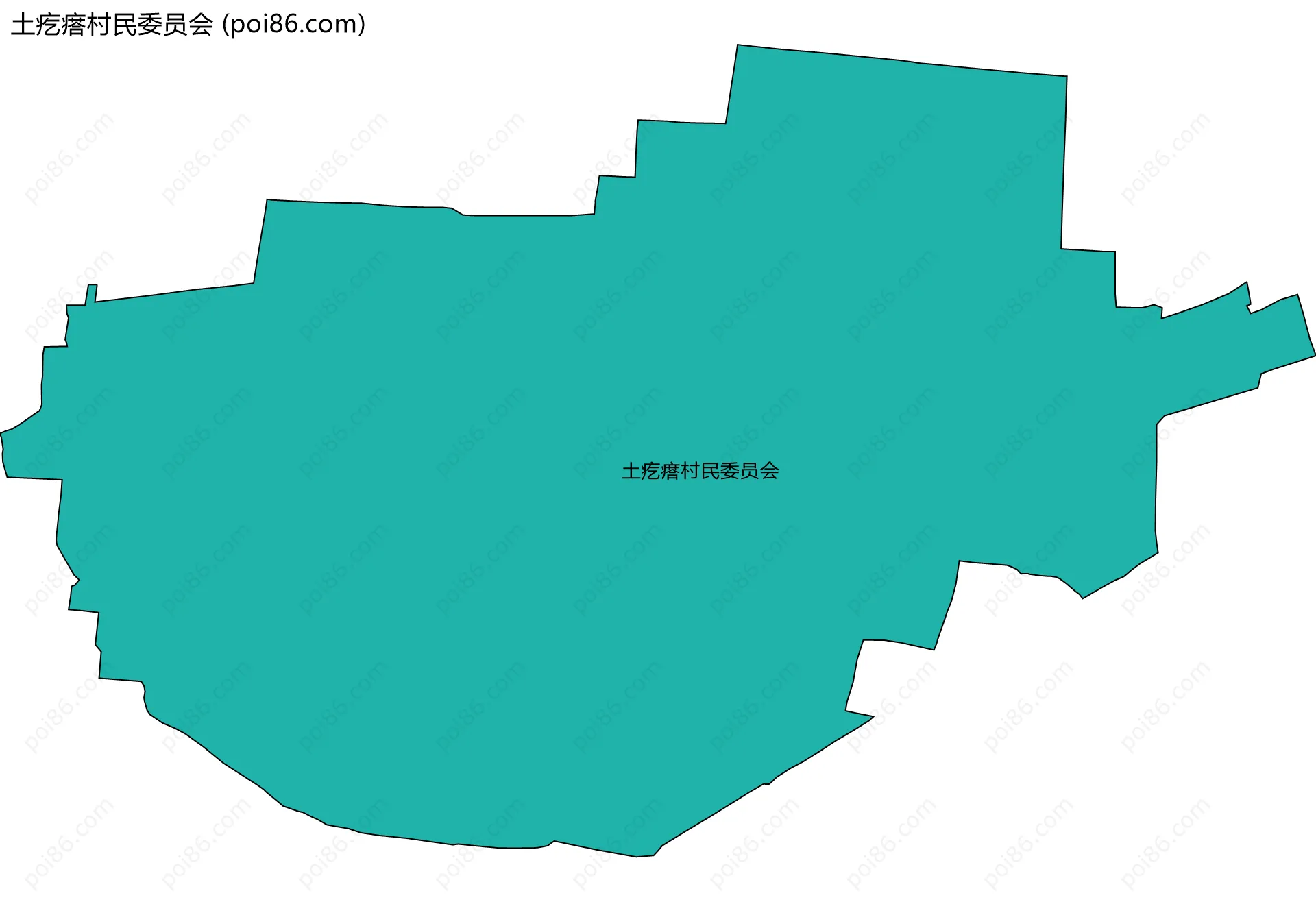 土疙瘩村民委员会边界地图