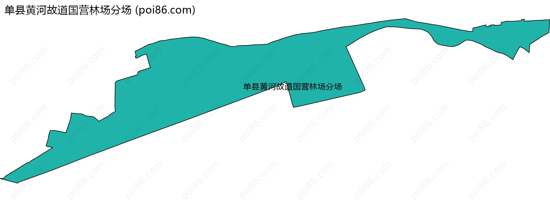 单县黄河故道国营林场分场边界地图