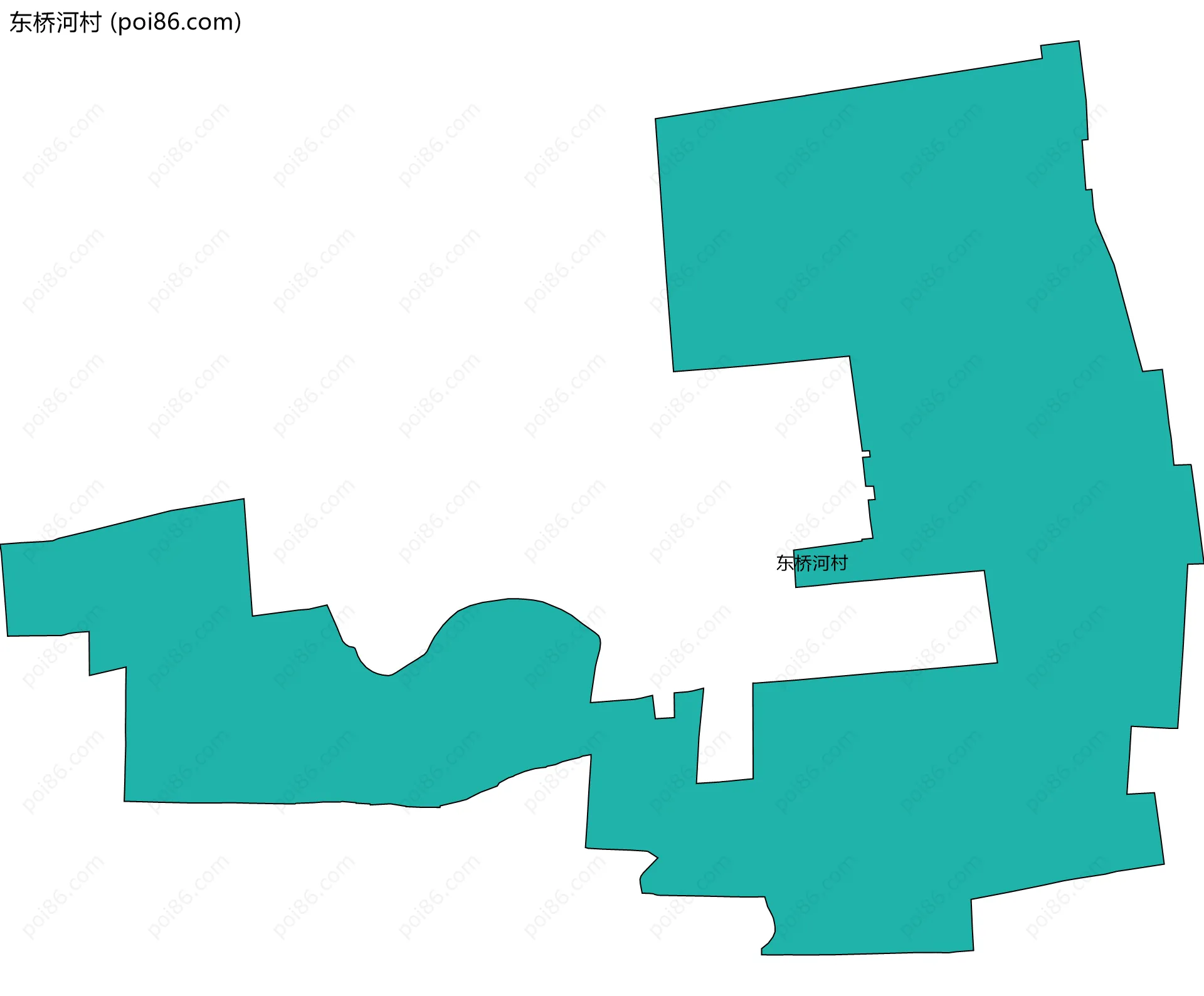 东桥河村边界地图