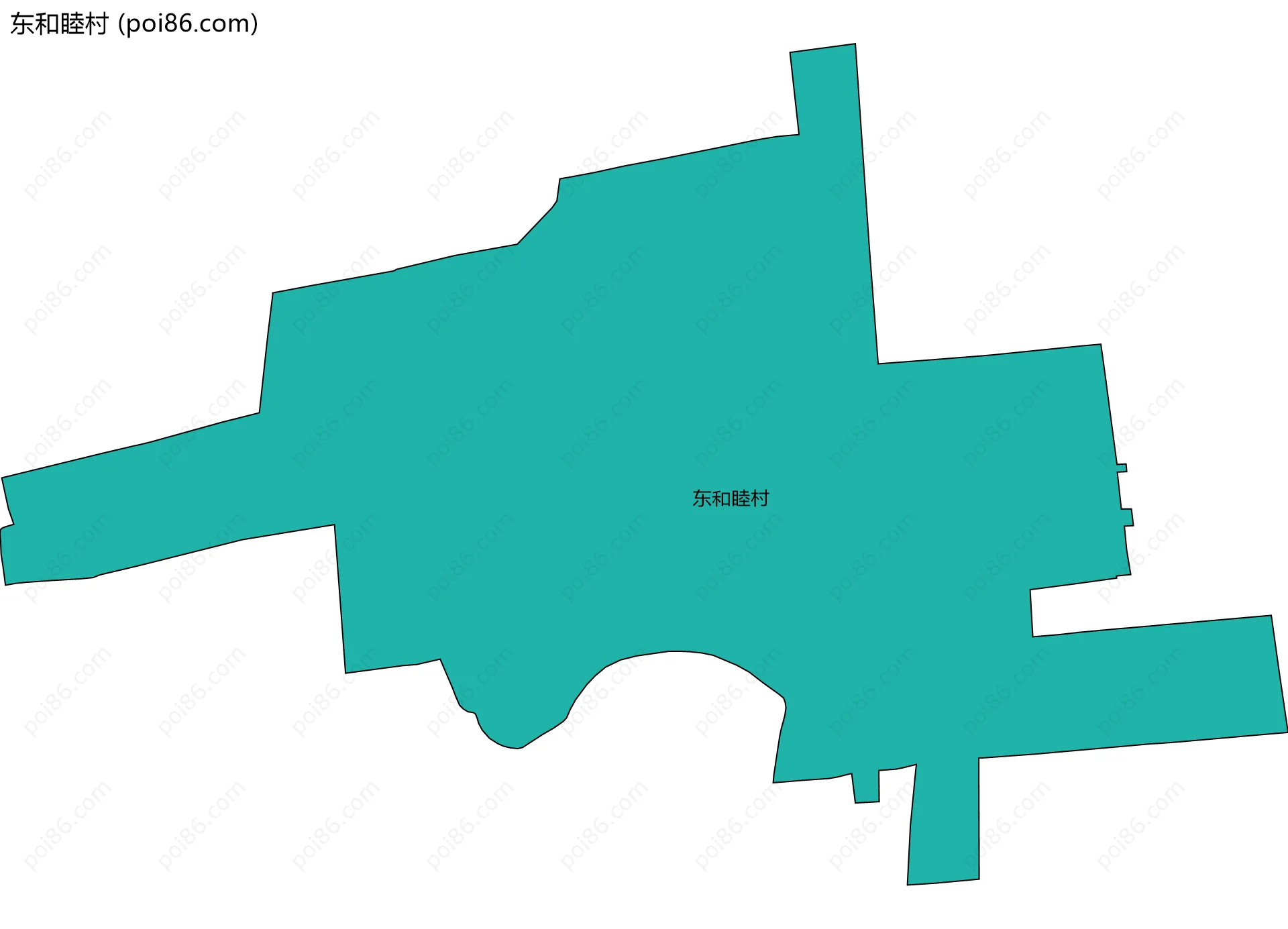 东和睦村边界地图