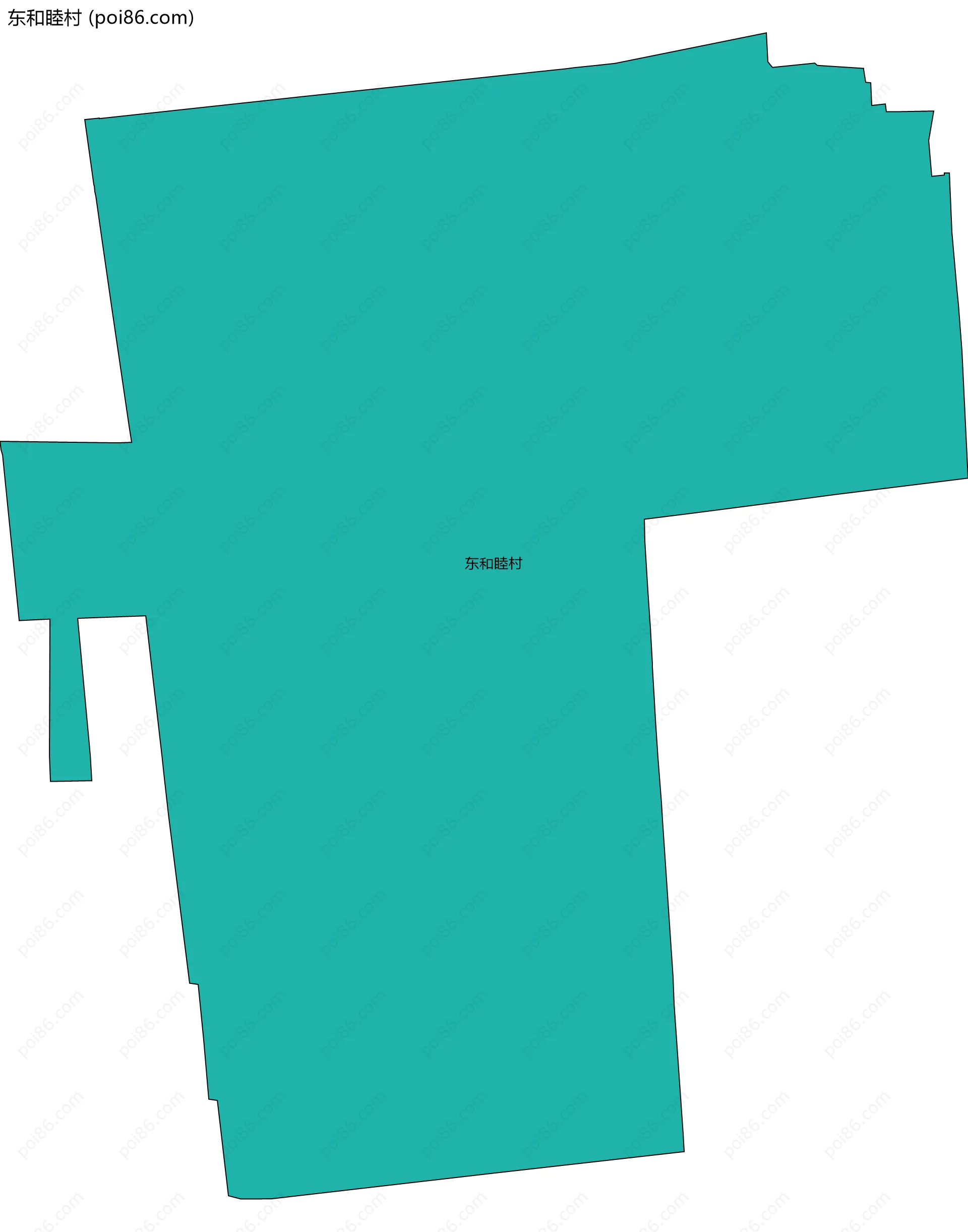 东和睦村边界地图