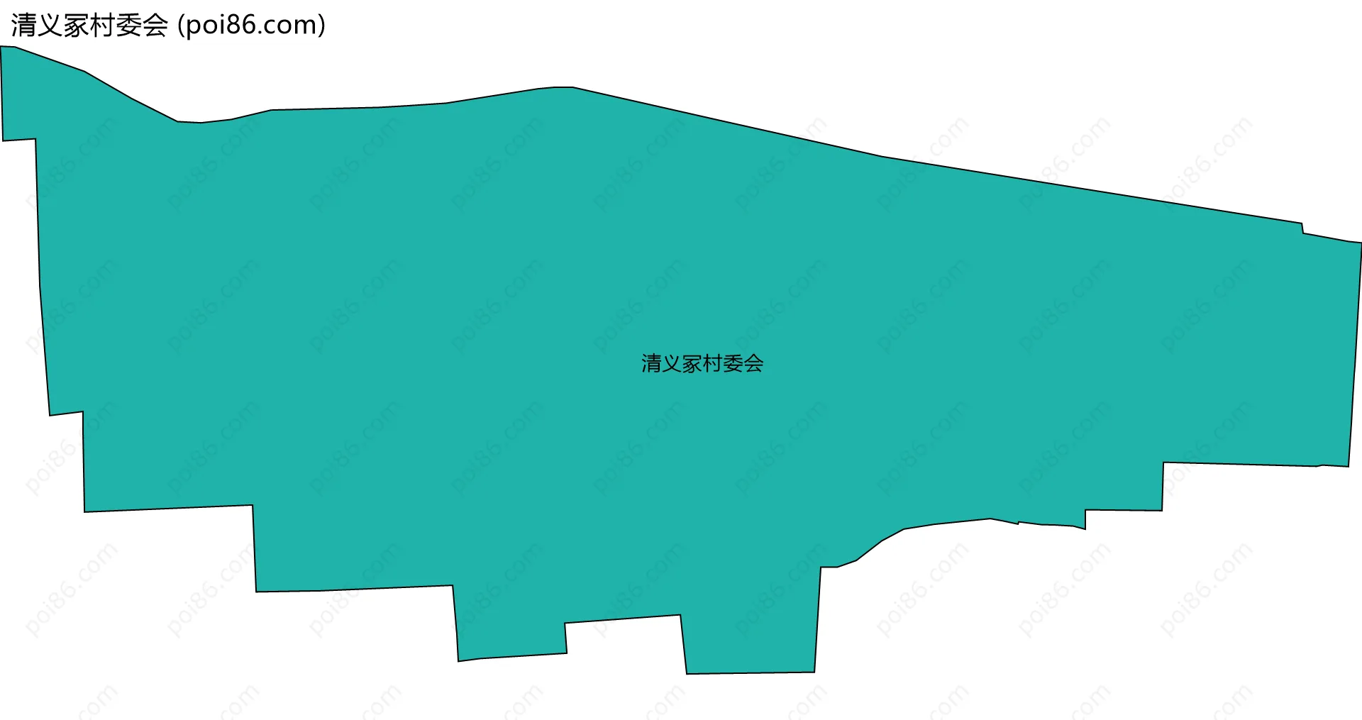 清义冢村委会边界地图