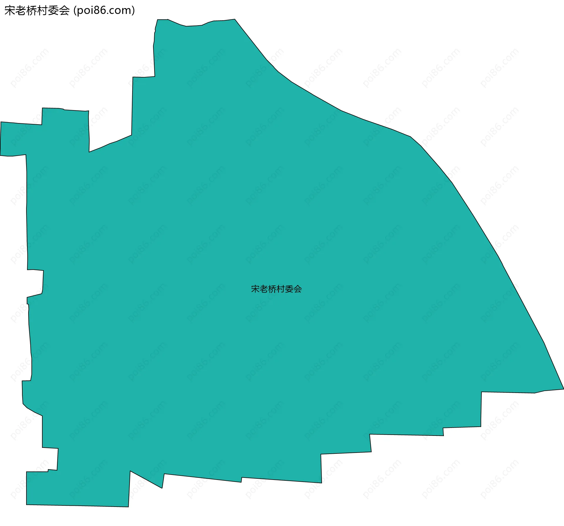 宋老桥村委会边界地图