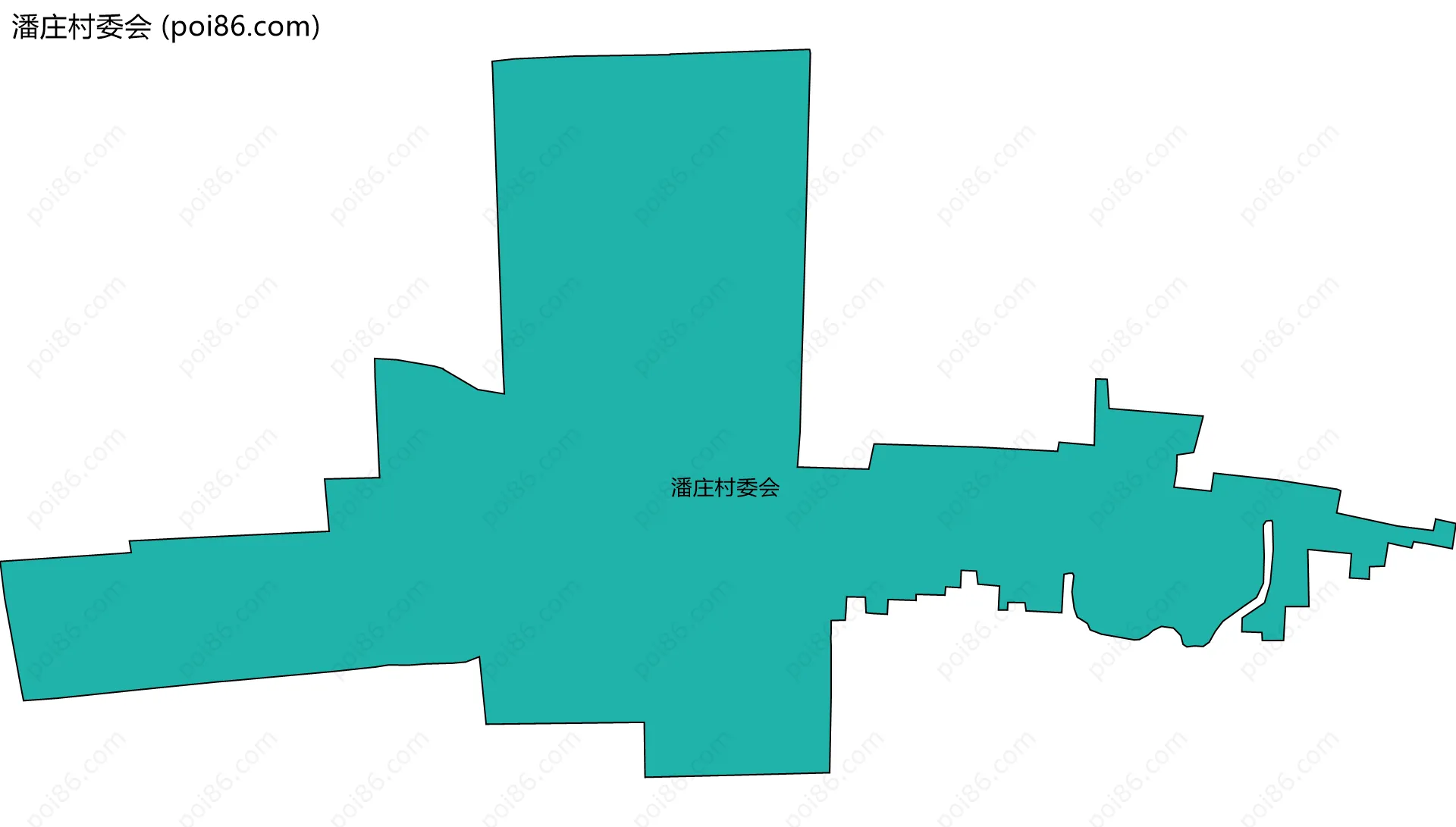 潘庄村委会边界地图