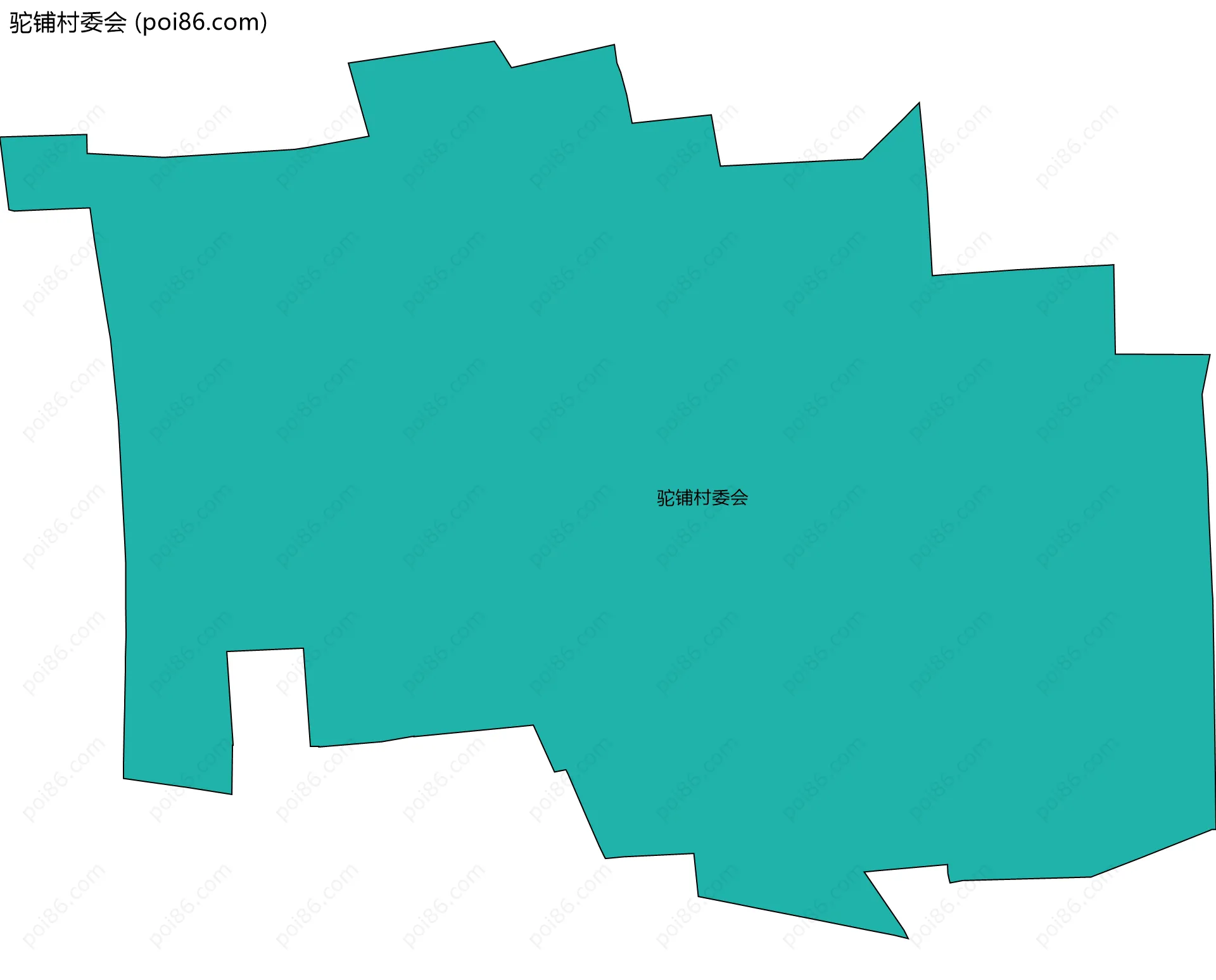 驼铺村委会边界地图