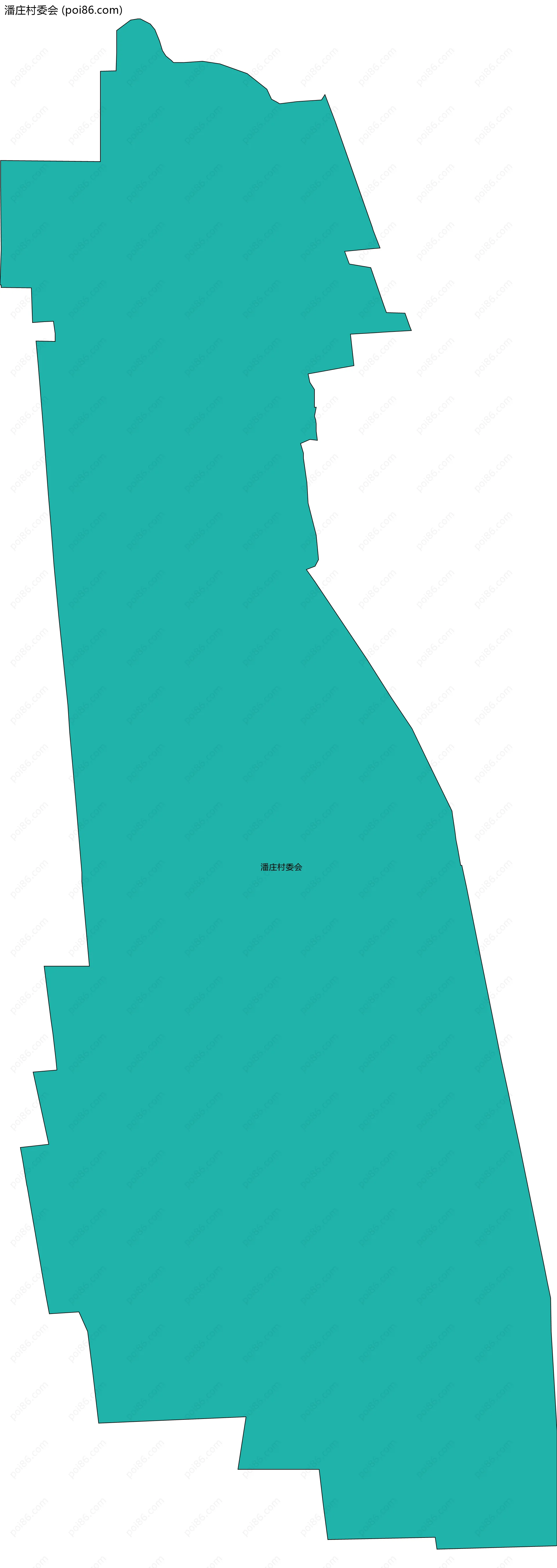 潘庄村委会边界地图