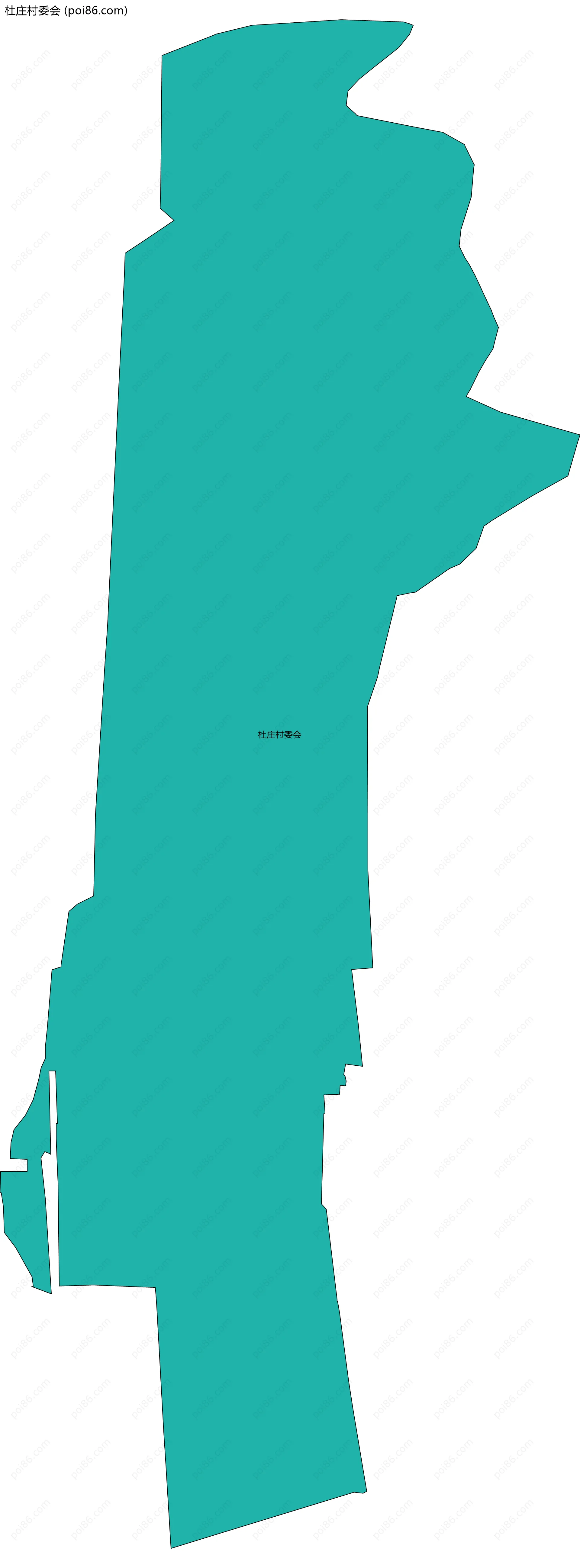 杜庄村委会边界地图