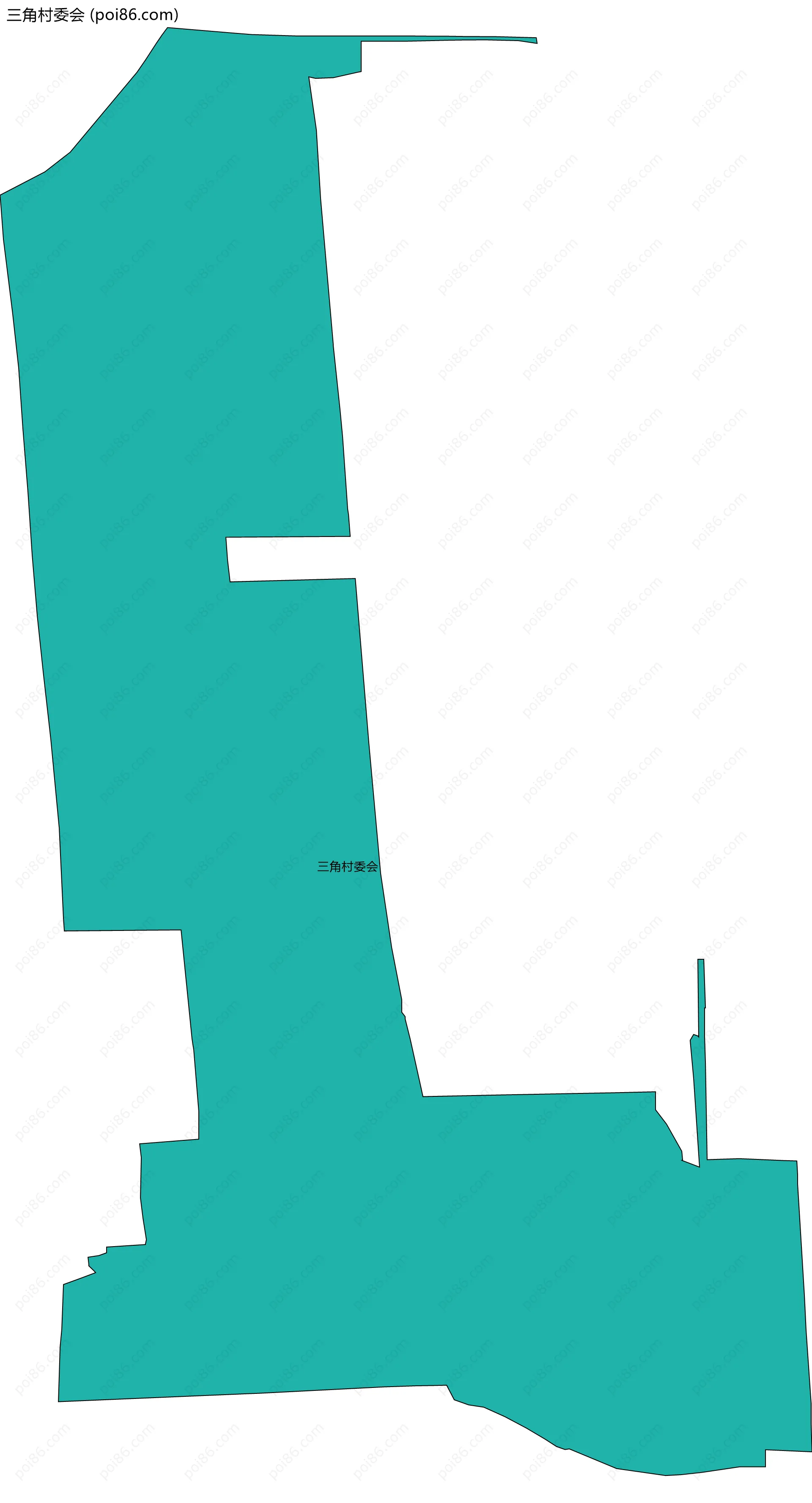 三角村委会边界地图