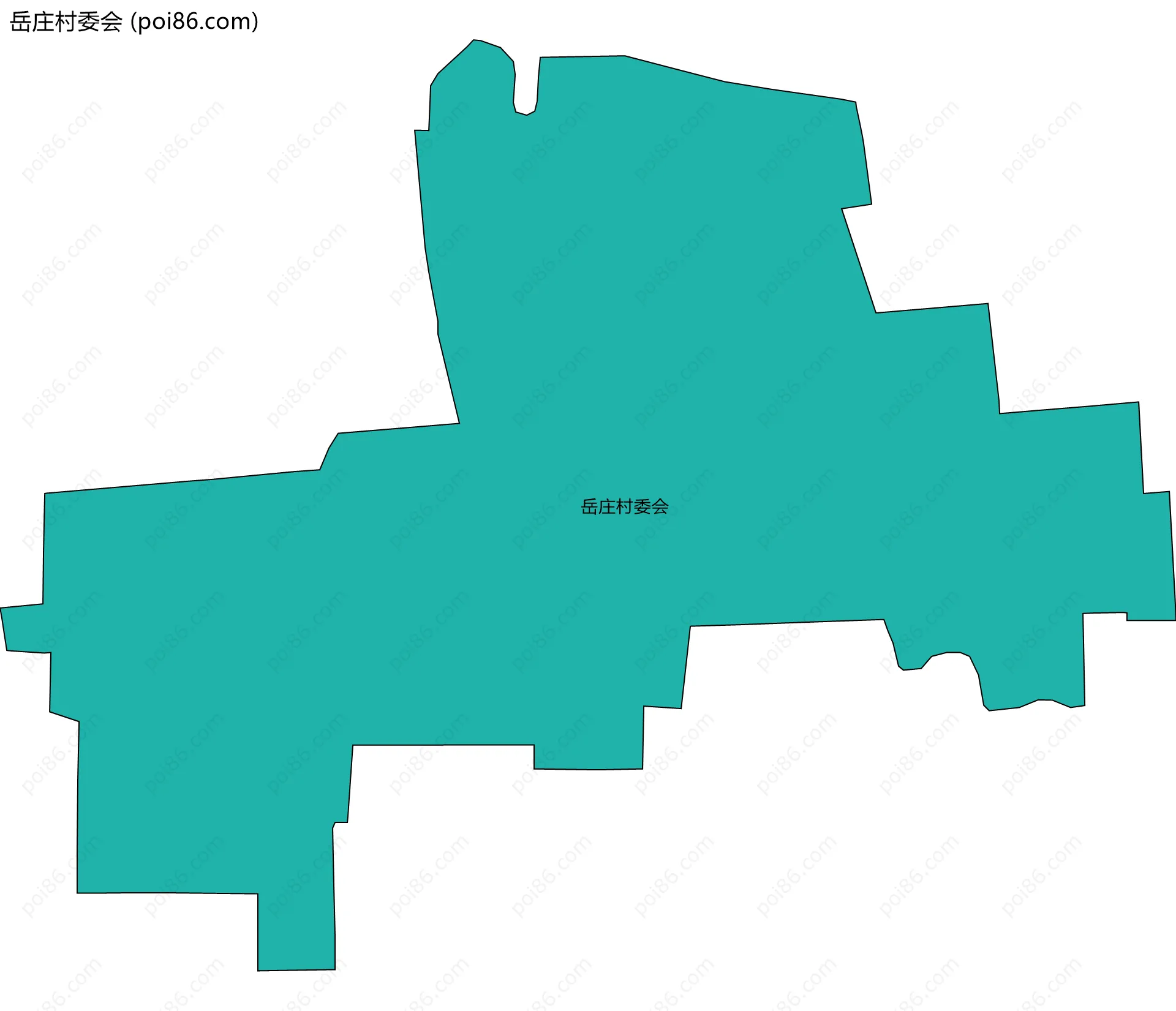 岳庄村委会边界地图