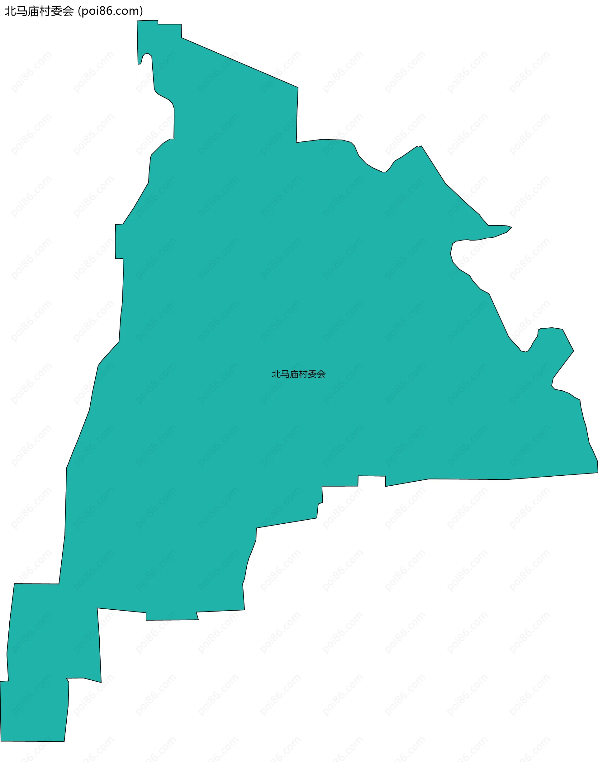 北马庙村委会边界地图