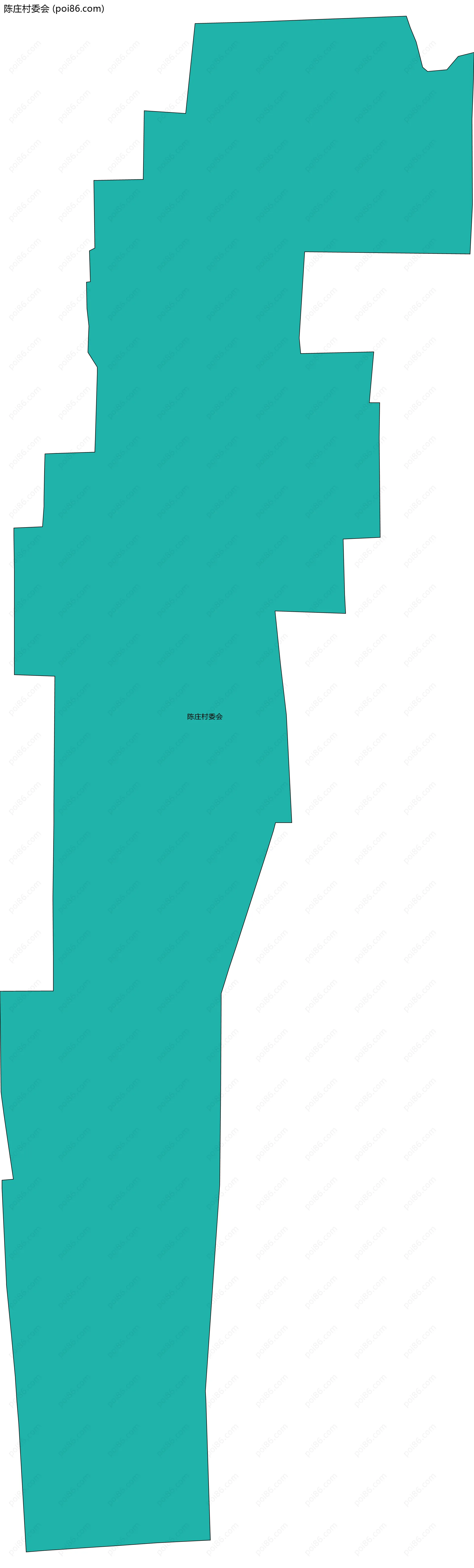 陈庄村委会边界地图