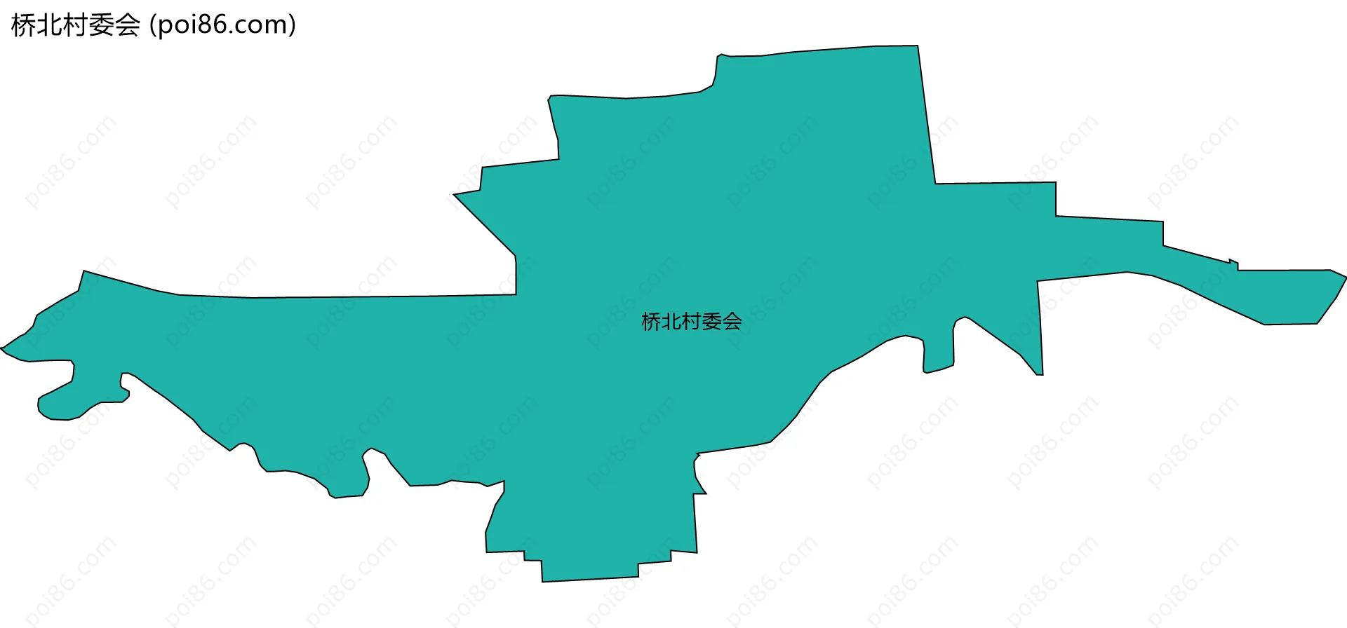 桥北村委会边界地图